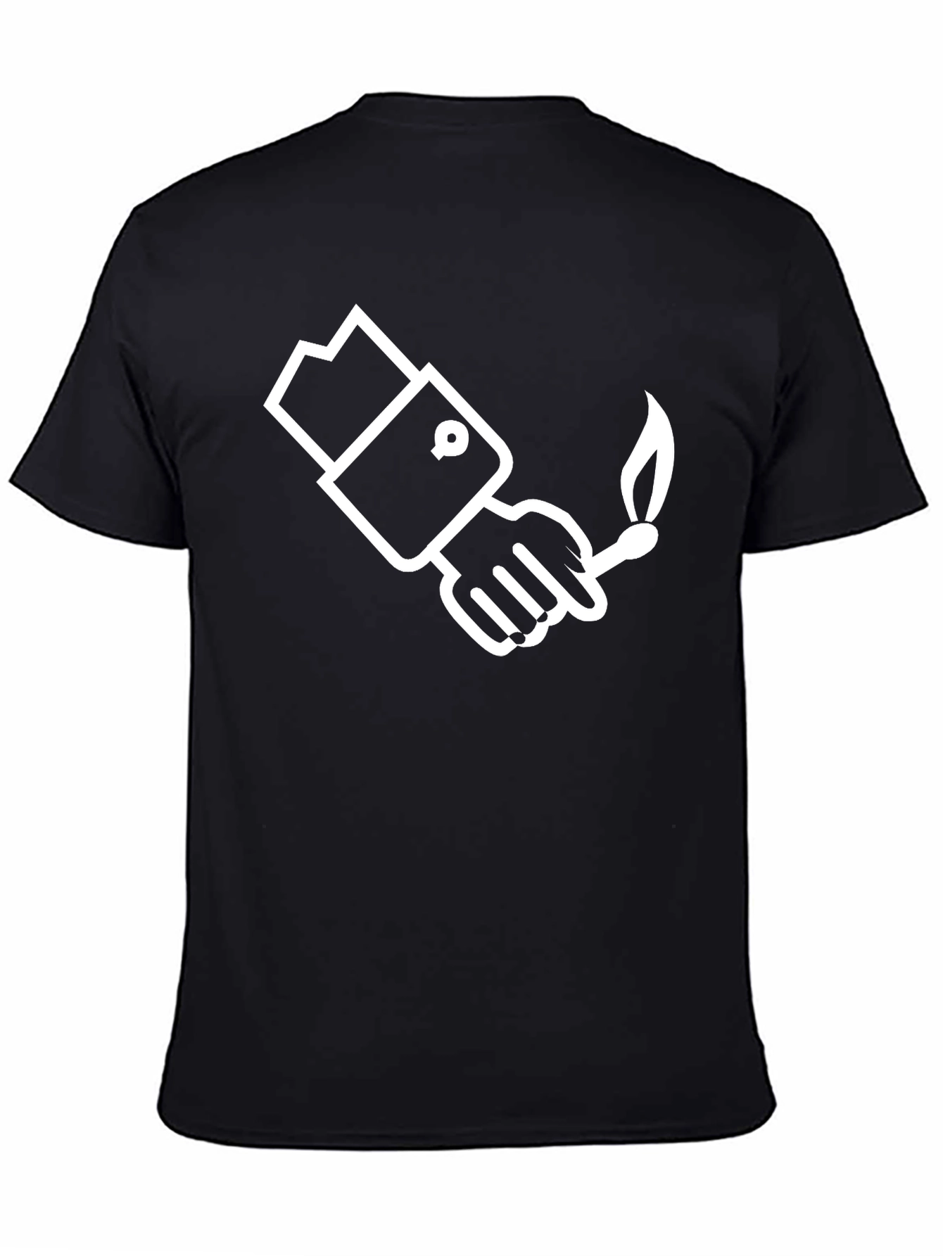 Stylish Hand Holding Match T-Shirt