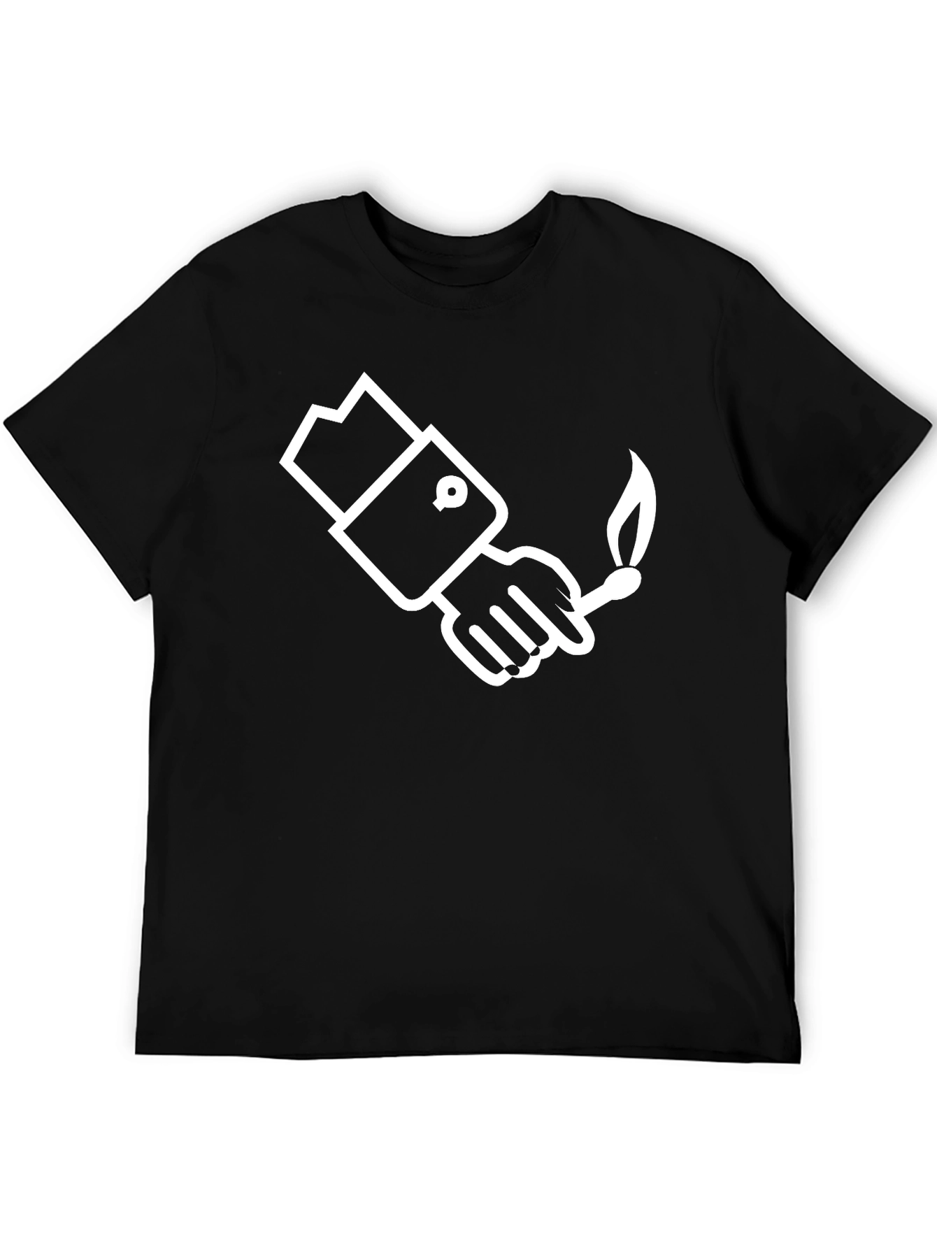 Stylish Hand Holding Match T-Shirt