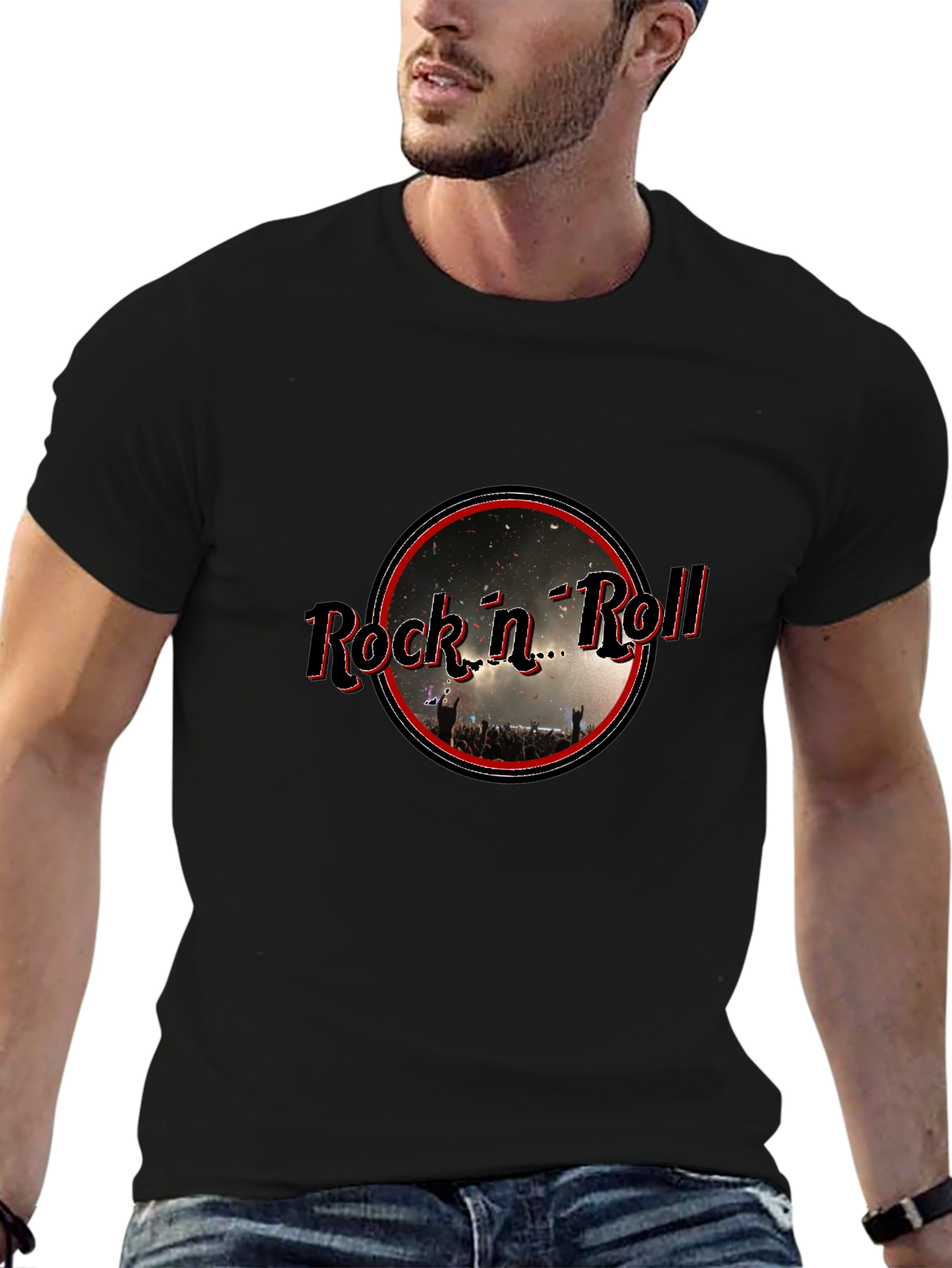 Rock n Roll Graphic Tee - Black