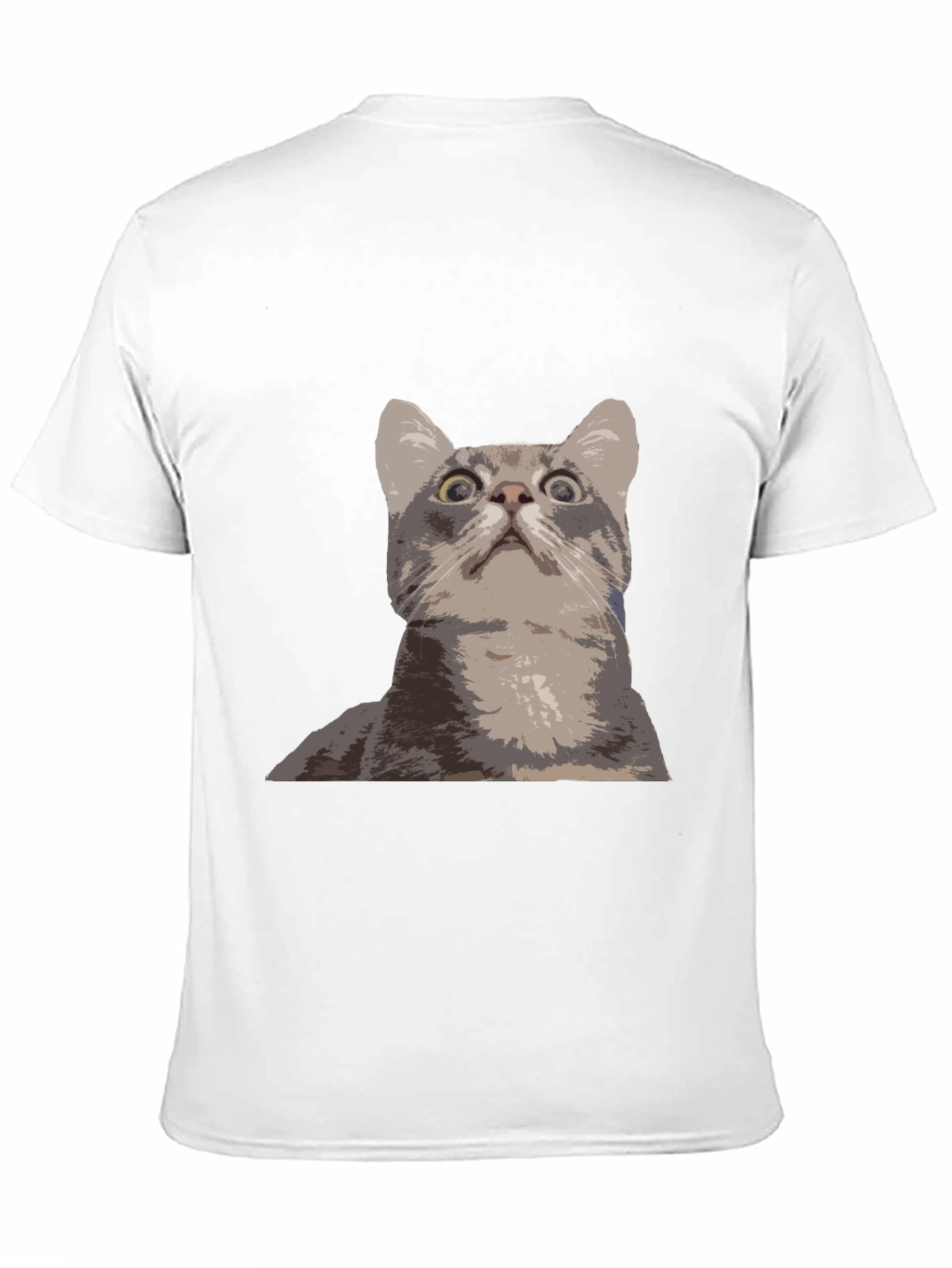 Funny Cat Graphic Tee - Black Cotton T-Shirt