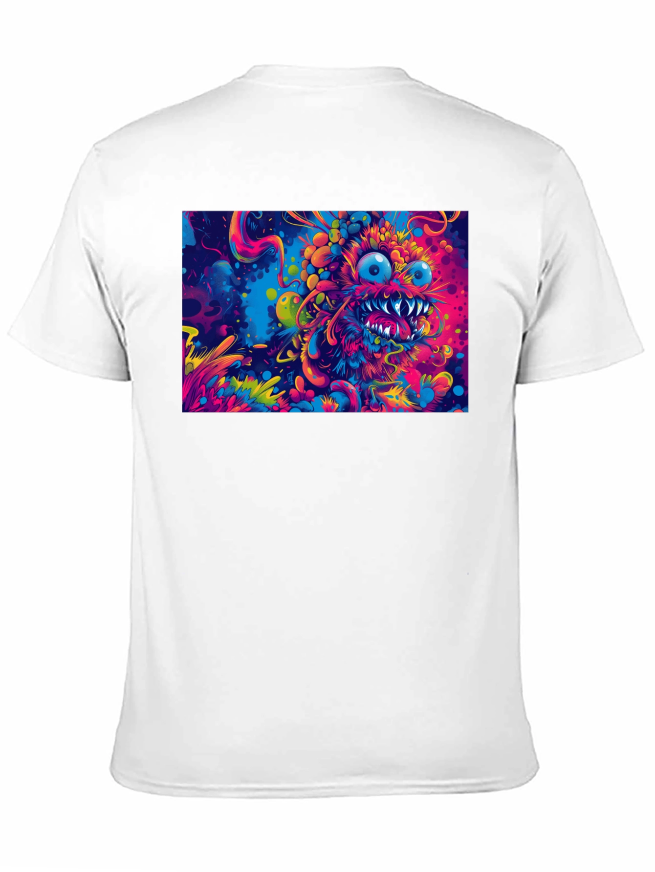 Psychedelic Monster Graphic Print T-Shirt