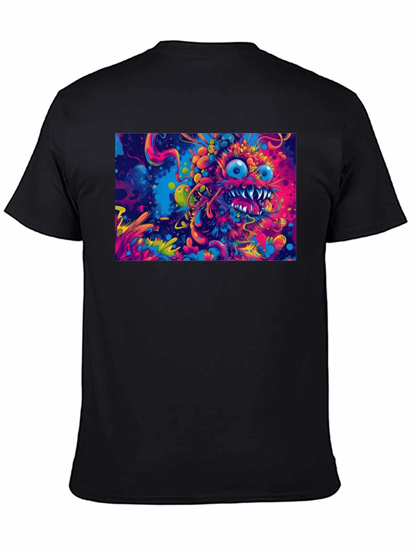 Psychedelic Monster Graphic Print T-Shirt