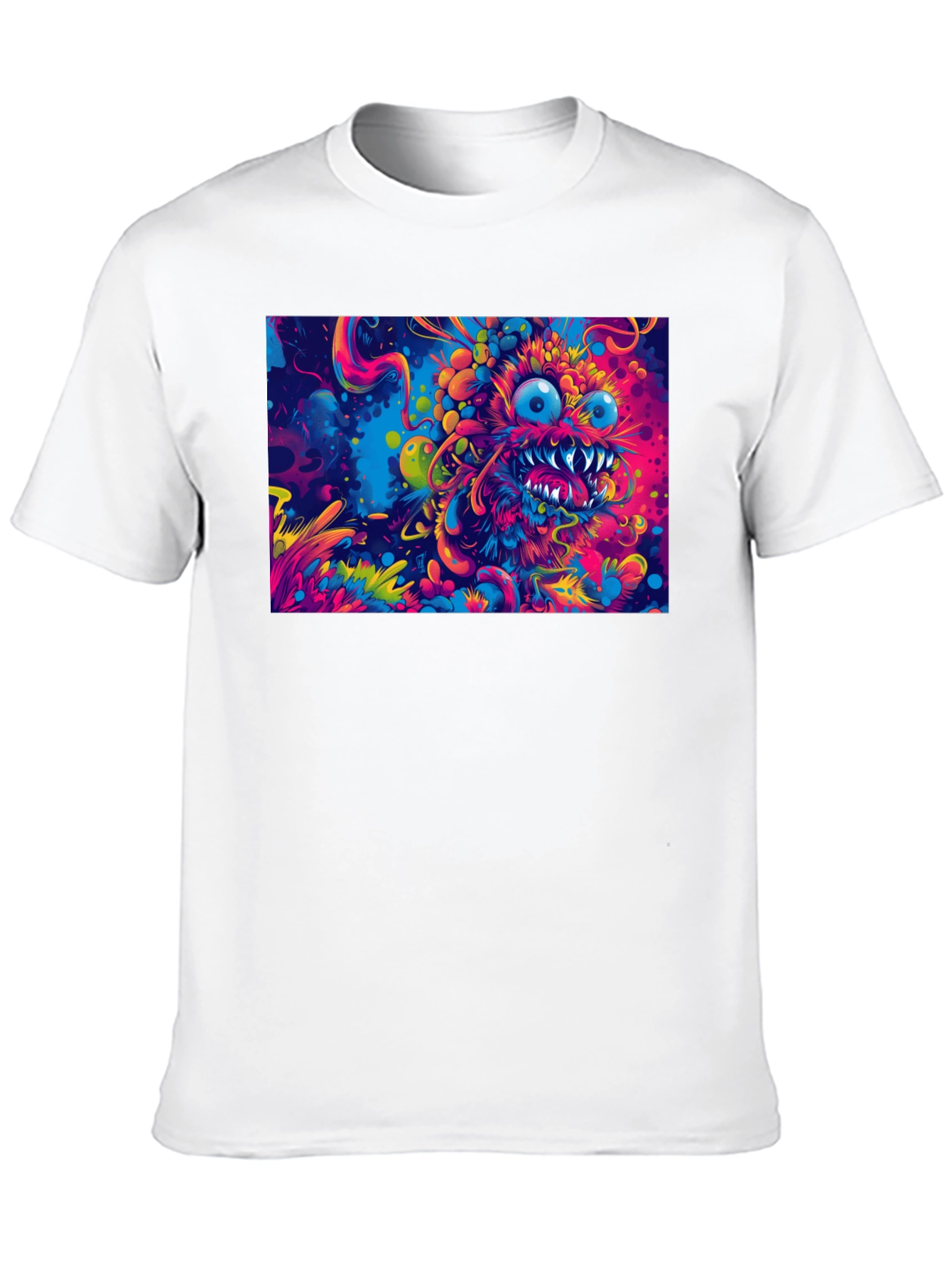 Psychedelic Monster Graphic Print T-Shirt
