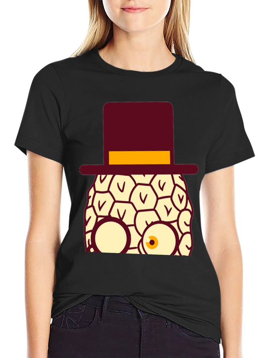 Funny Pineapple Top Hat Graphic Tee