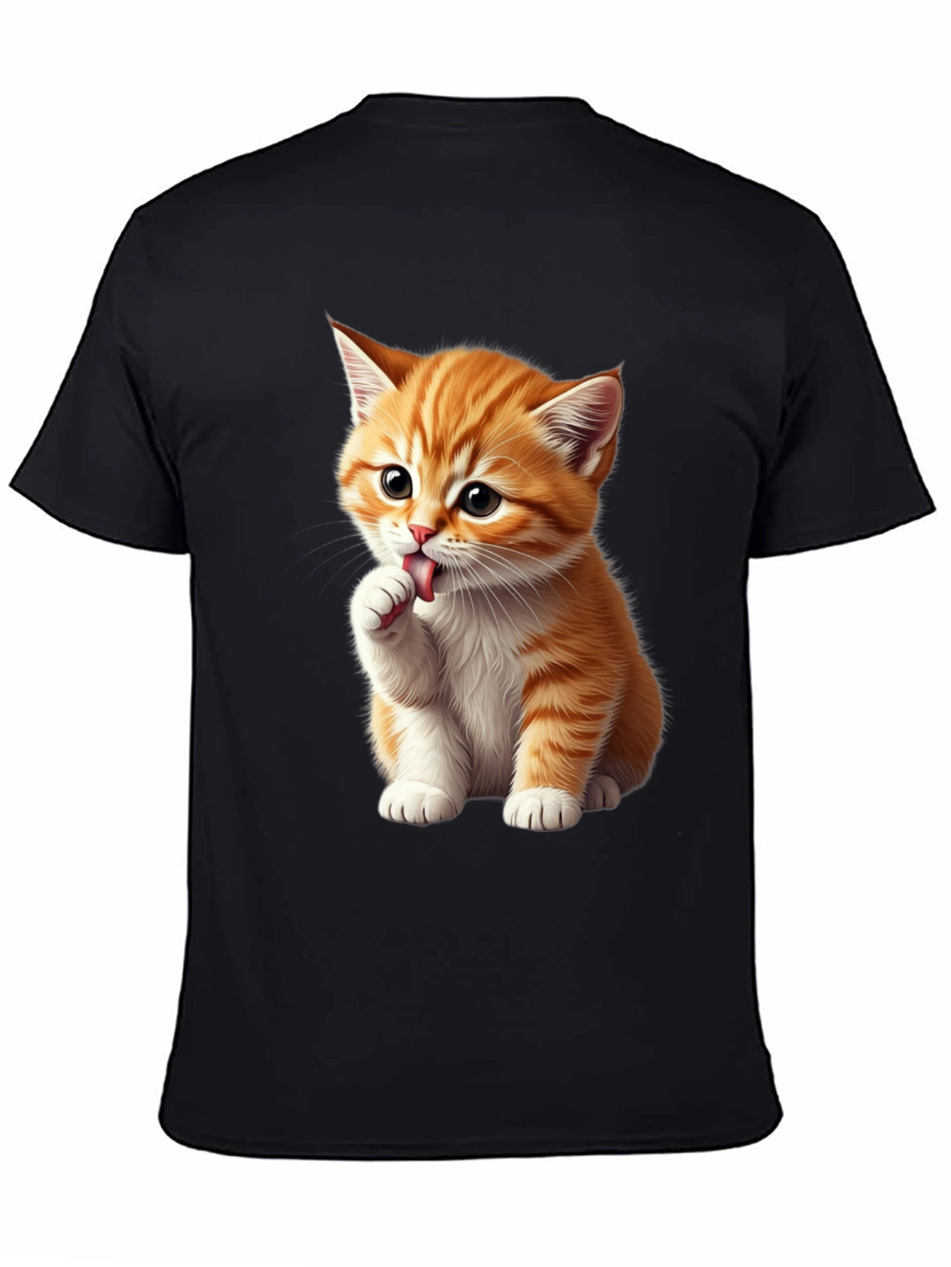 Cute Kitten Graphic Tee - Black Softstyle Shirt