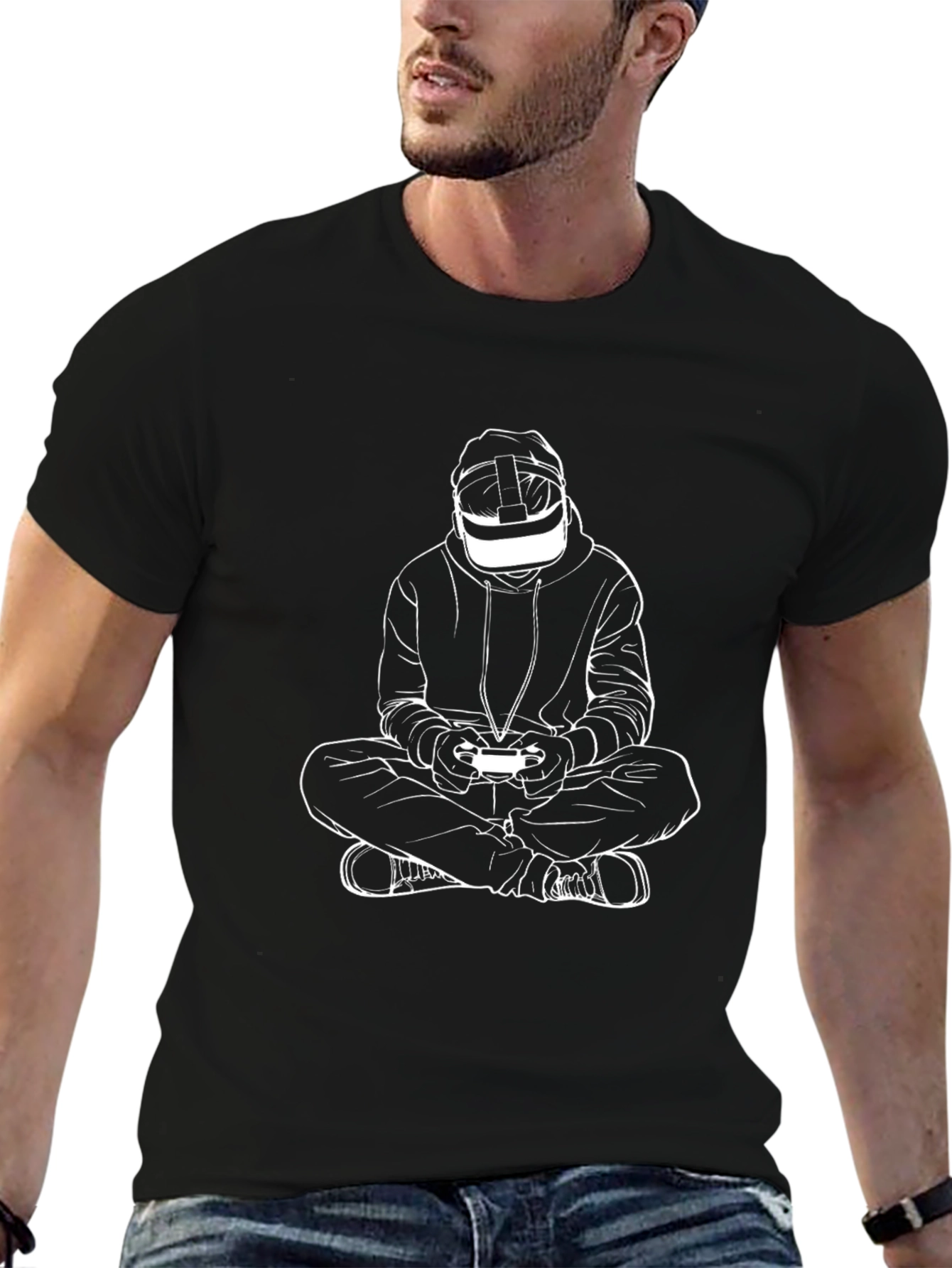 VR Gamer Graphic Tee - Black T-Shirt