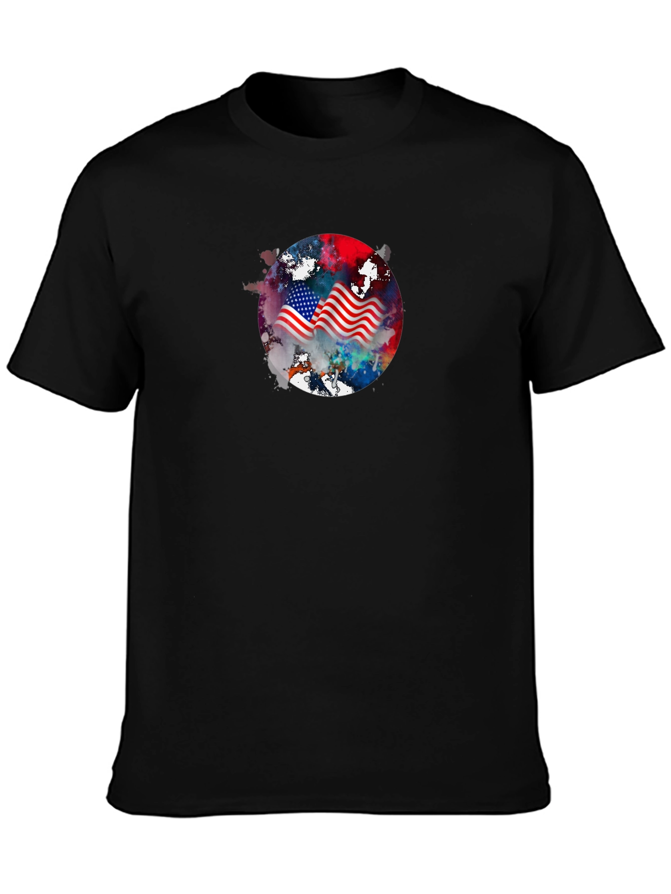 Patriotic American Flag Graphic Tee