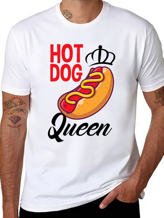 Hot Dog Queen Graphic T-Shirt - Novelty Tee