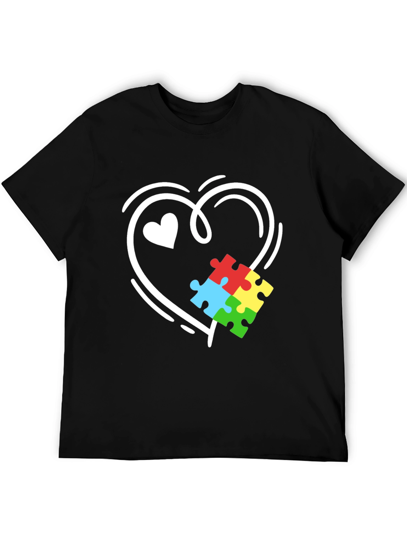 Autism Awareness Heart Puzzle T-Shirt