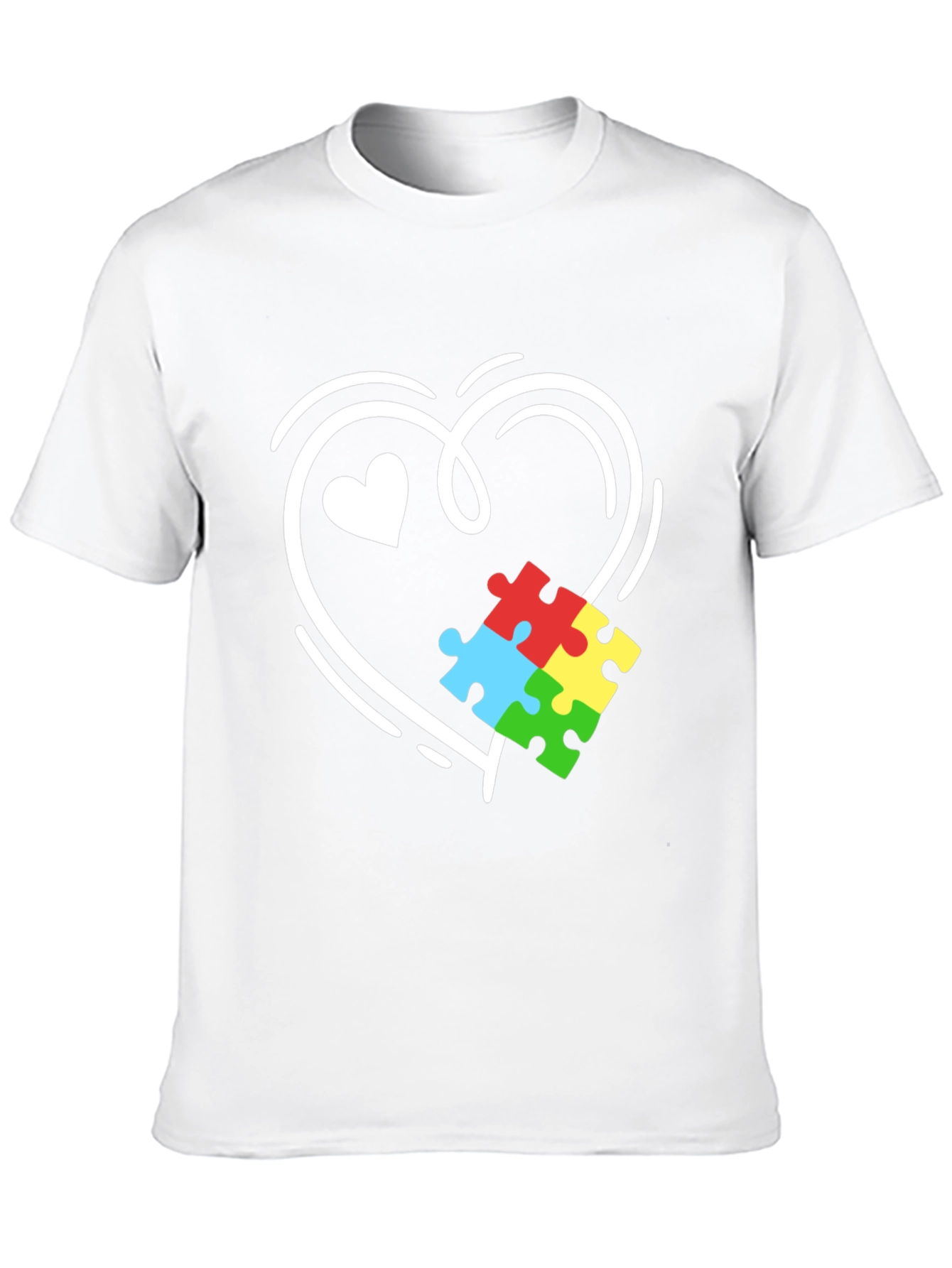 Autism Awareness Heart Puzzle T-Shirt