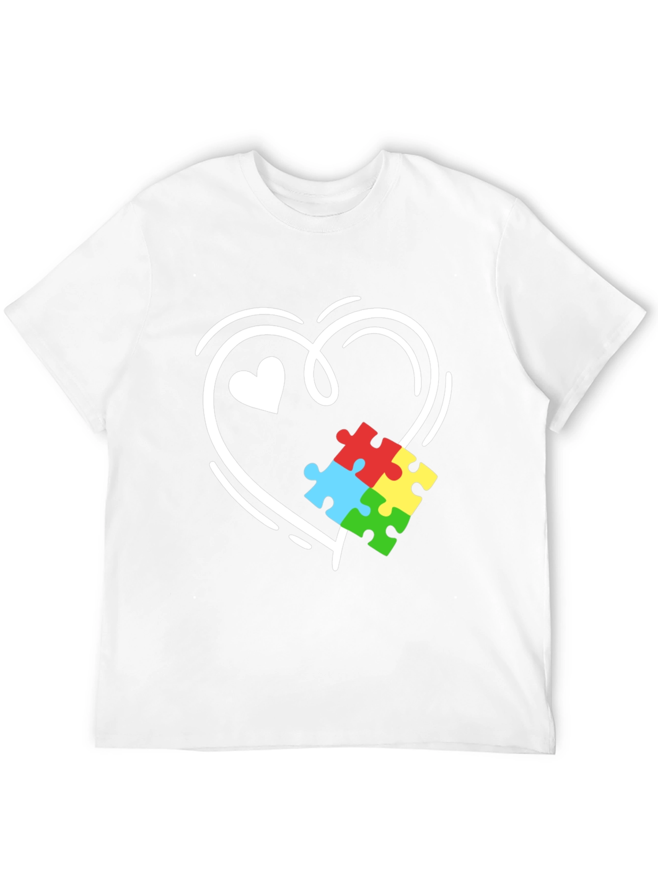 Autism Awareness Heart Puzzle T-Shirt