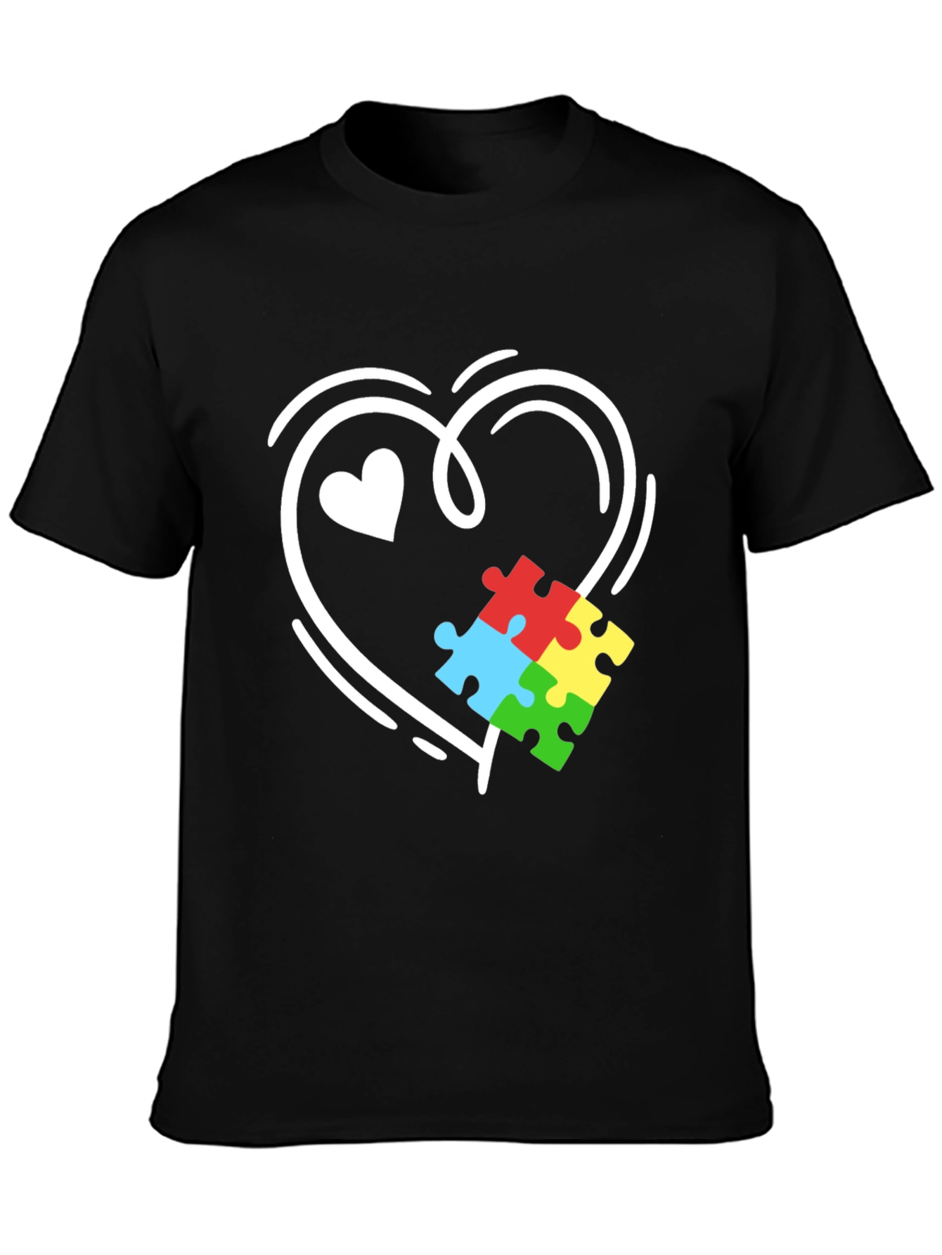 Autism Awareness Heart Puzzle T-Shirt