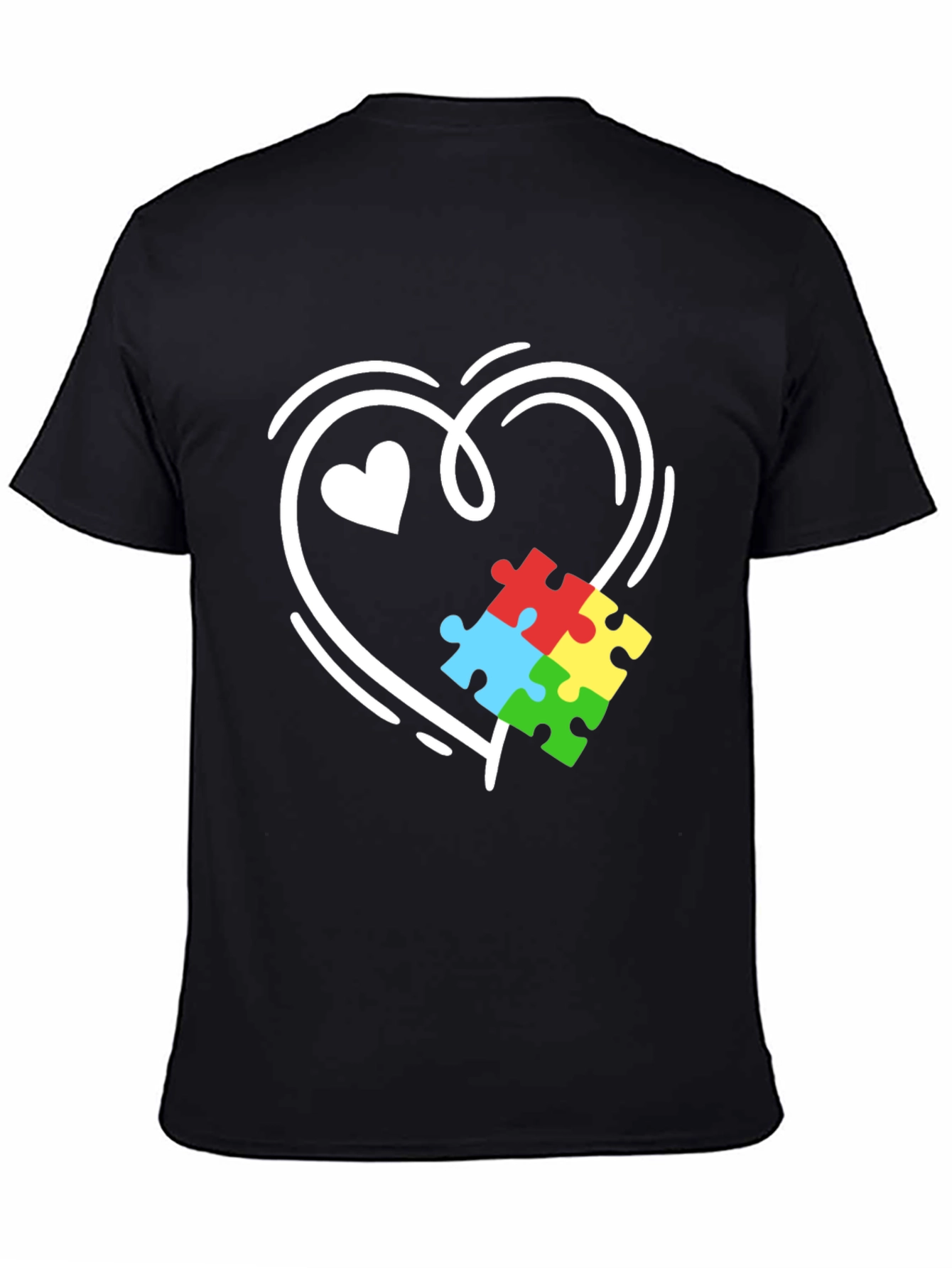 Autism Awareness Heart Puzzle T-Shirt