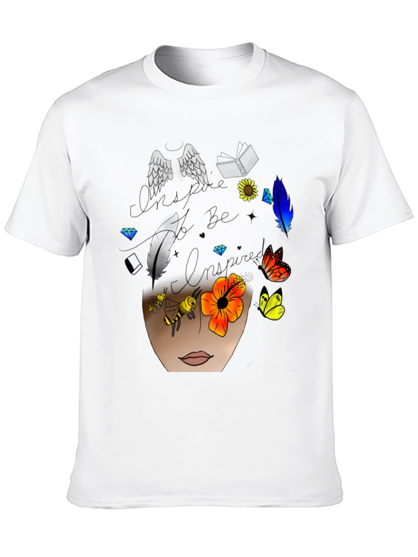 Inspire T-Shirt - Wings Flowers and Inspiration