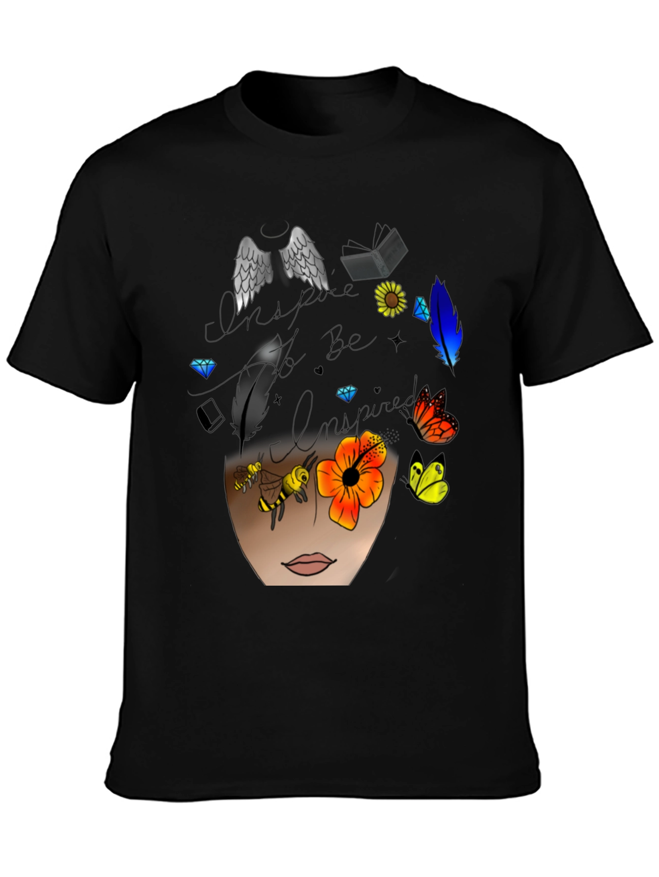 Inspire T-Shirt - Wings Flowers and Inspiration