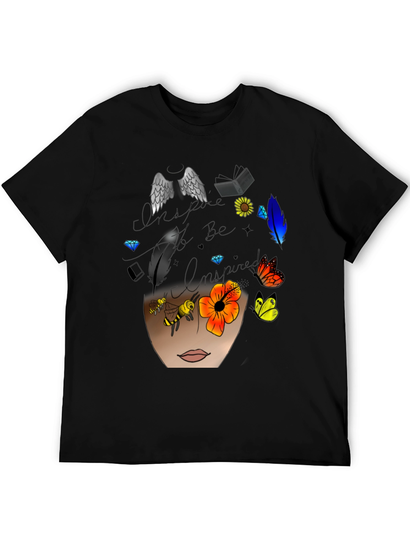 Inspire T-Shirt - Wings Flowers and Inspiration