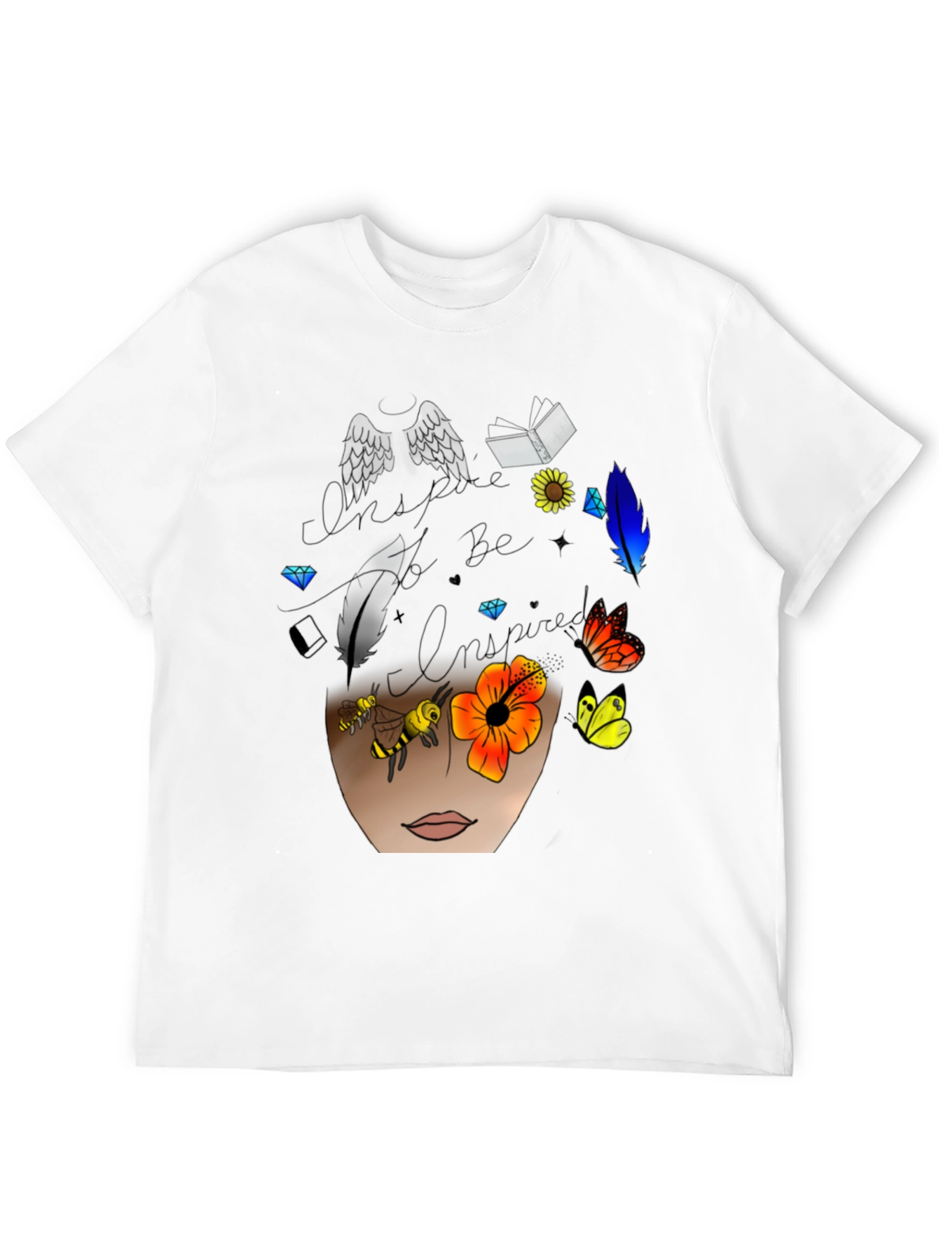 Inspire T-Shirt - Wings Flowers and Inspiration