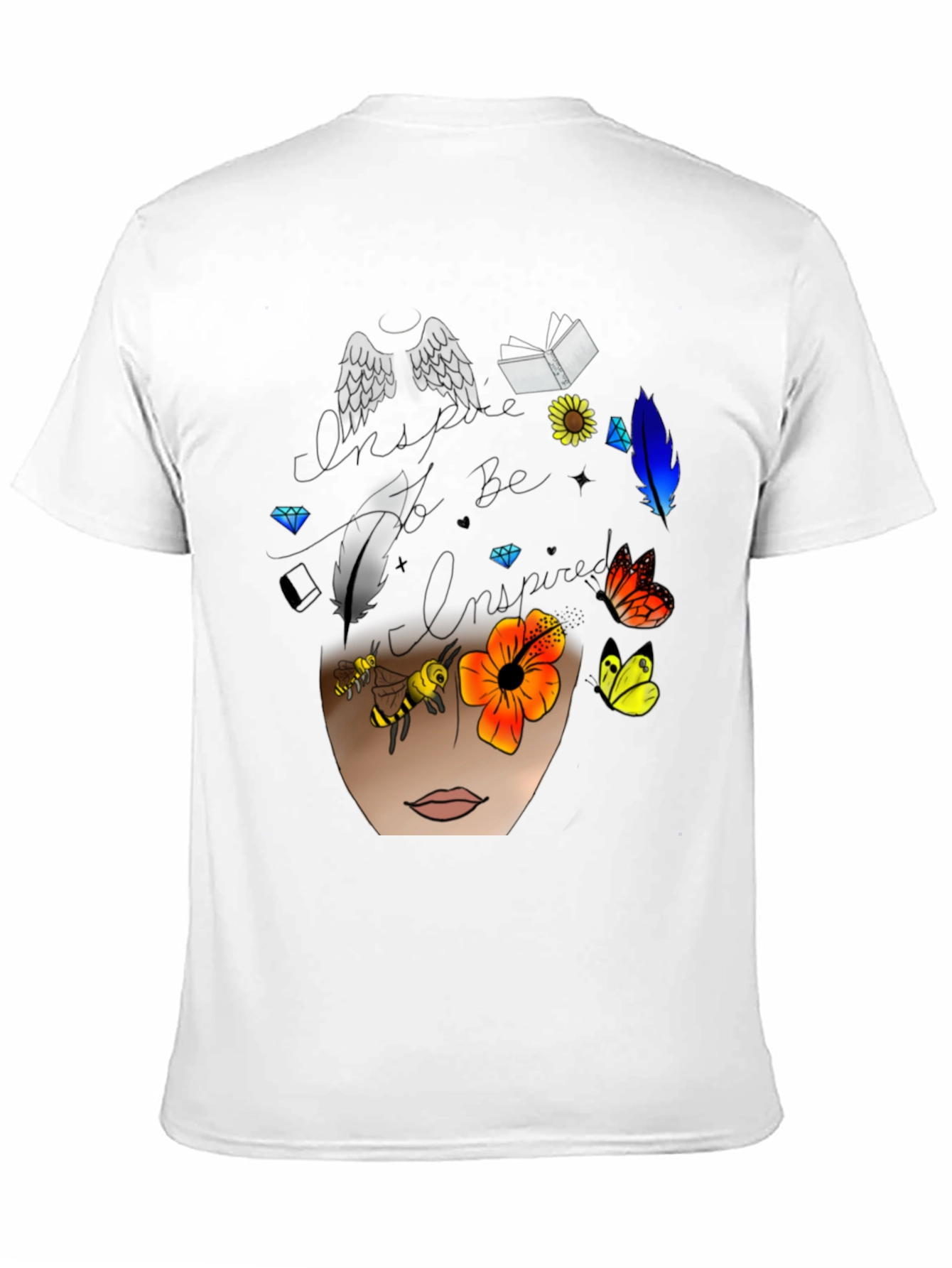 Inspire T-Shirt - Wings Flowers and Inspiration