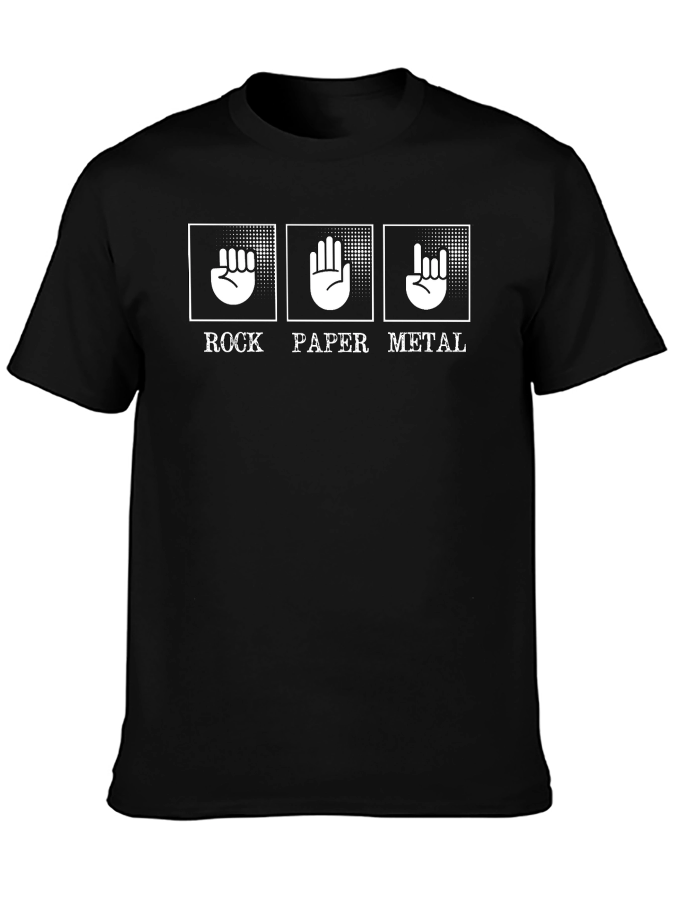 Rock Paper Metal Graphic Tee - Black