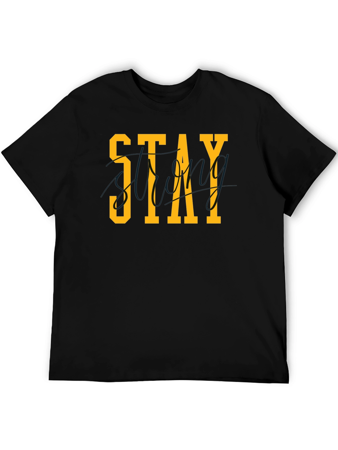 Stay Strong Graphic T-Shirt - Black