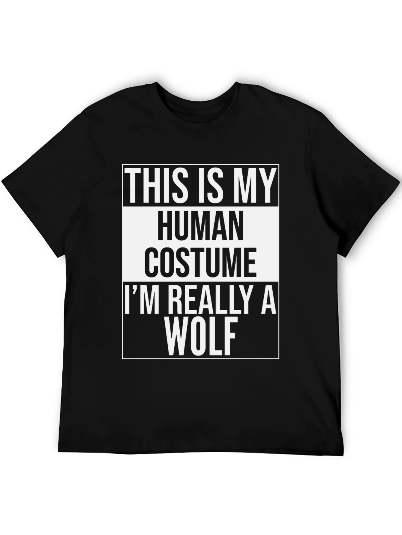 Human Costume Wolf T-Shirt - Funny Graphic Tee