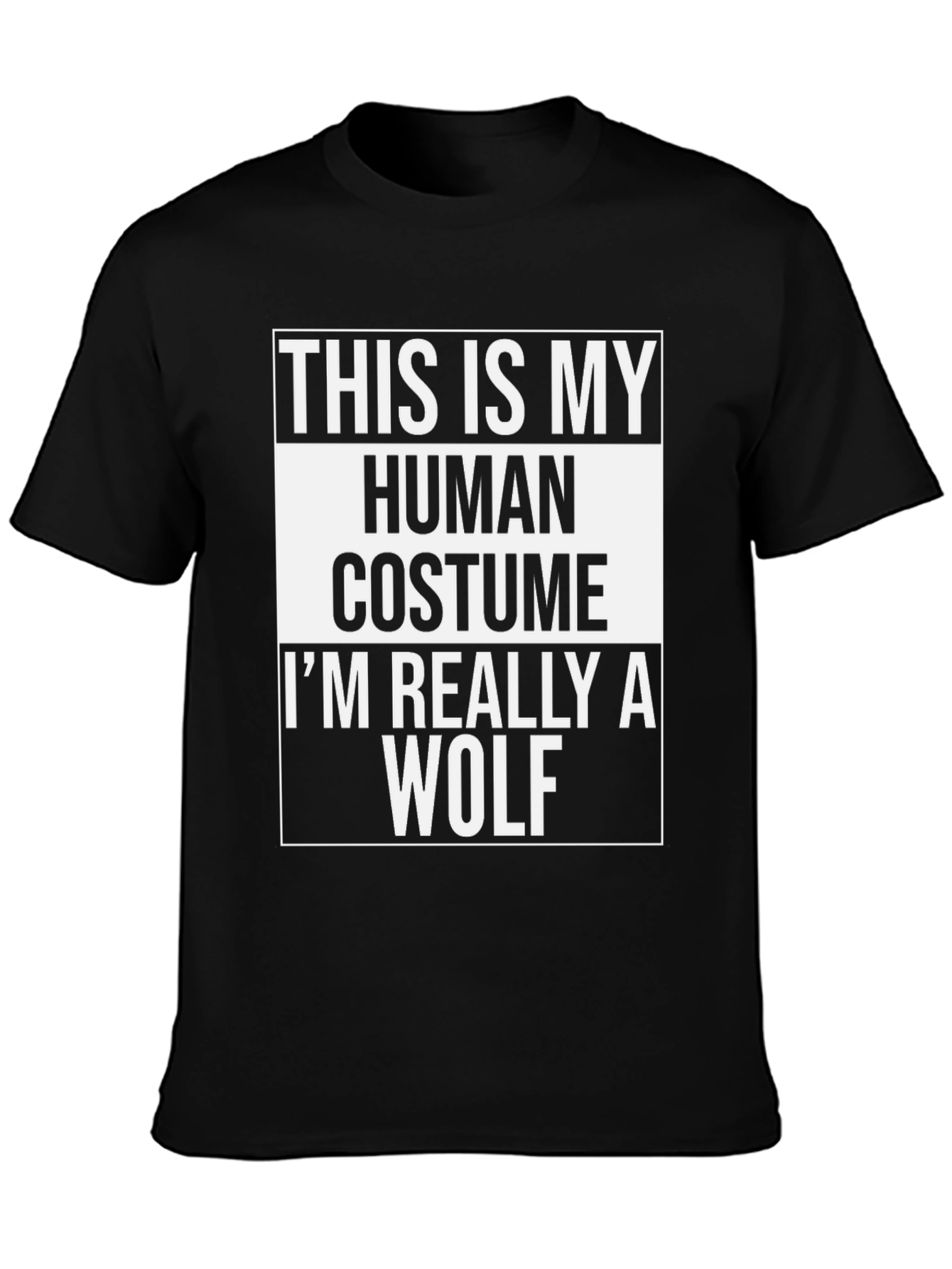 Human Costume Wolf T-Shirt - Funny Graphic Tee