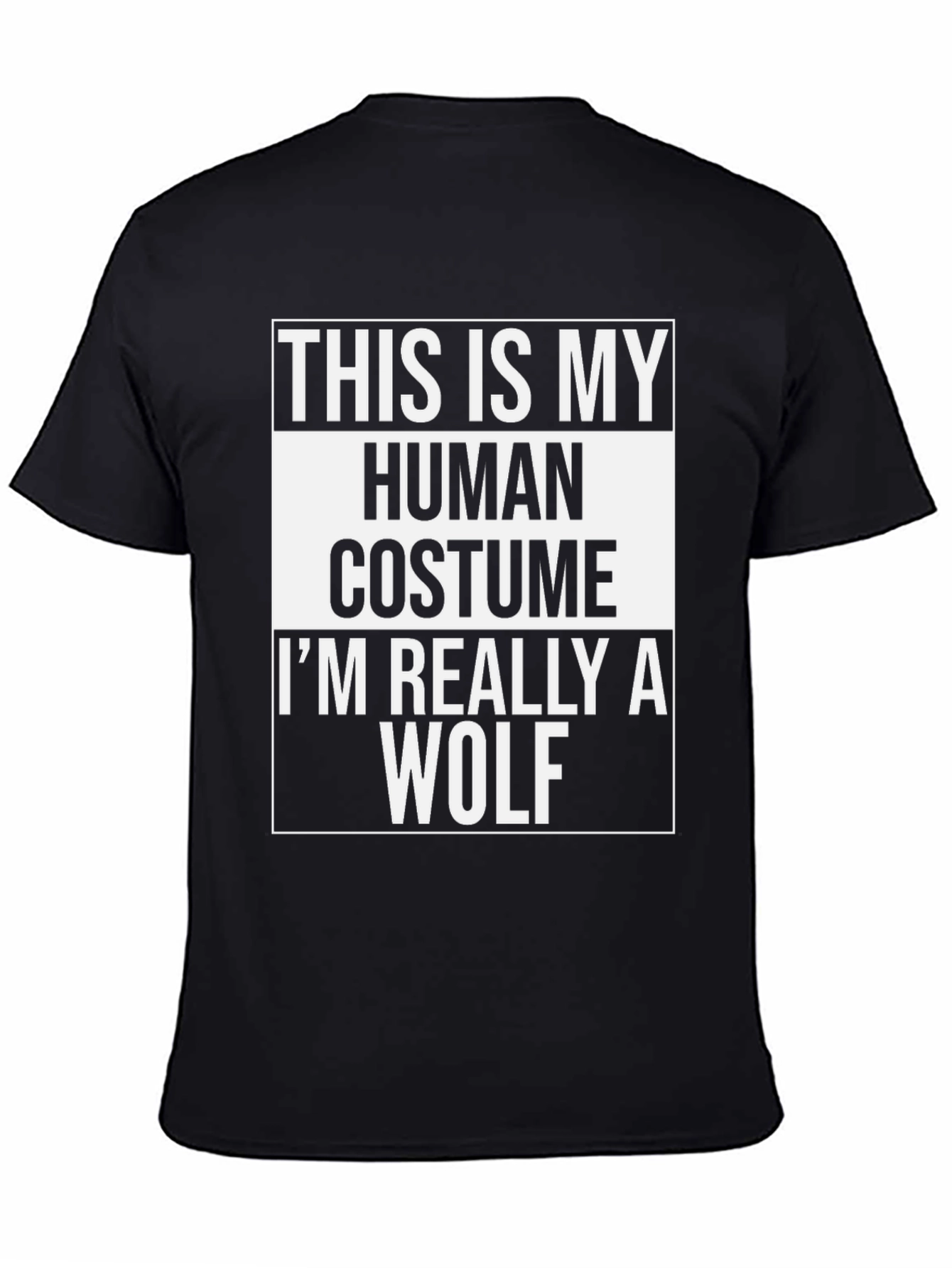 Human Costume Wolf T-Shirt - Funny Graphic Tee