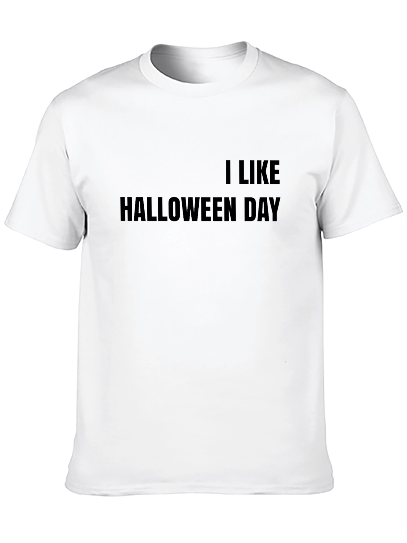 I Like Halloween Day Black Graphic T-Shirt