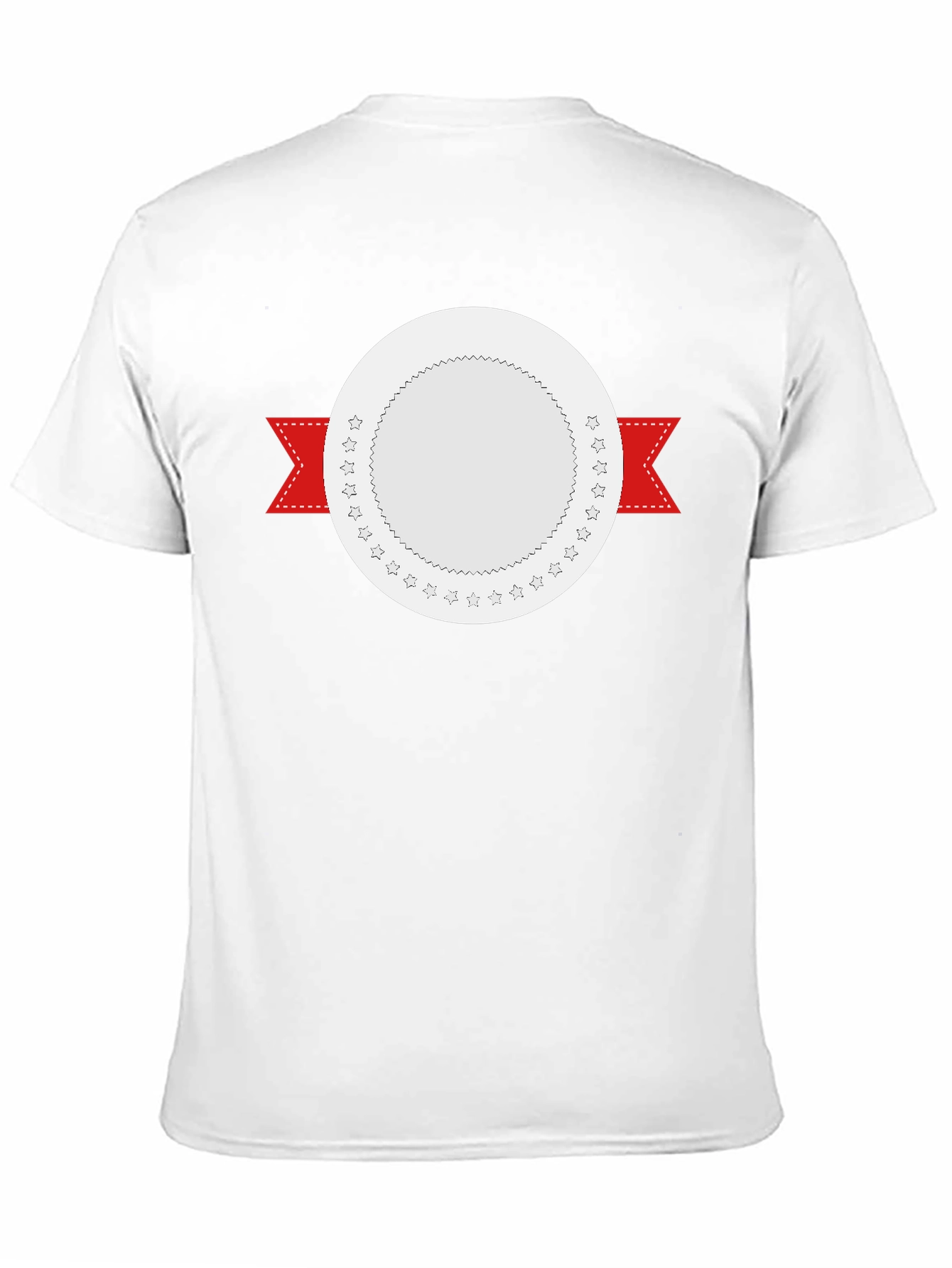 Modern Black T-Shirt with Customizable Badge Design