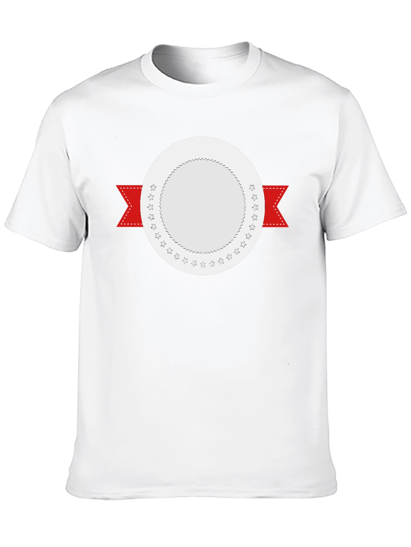 Modern Black T-Shirt with Customizable Badge Design