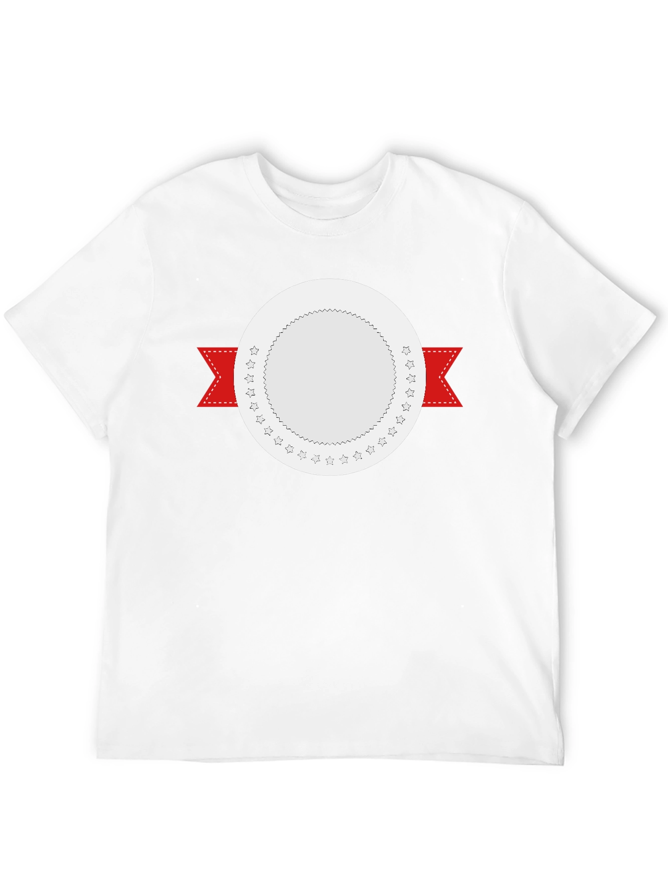 Modern Black T-Shirt with Customizable Badge Design