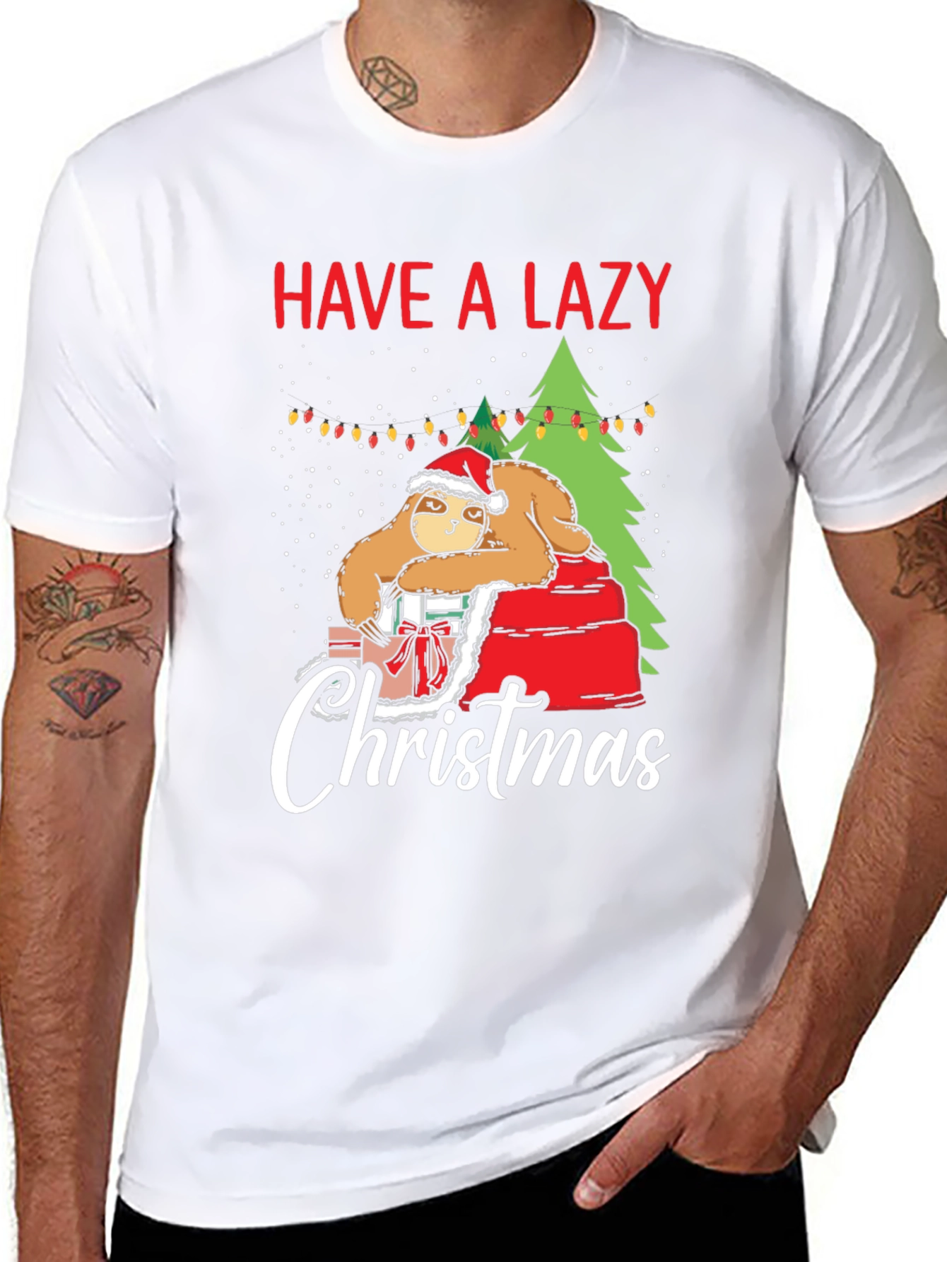 Have a Lazy Christmas Sloth Graphic T-Shirt