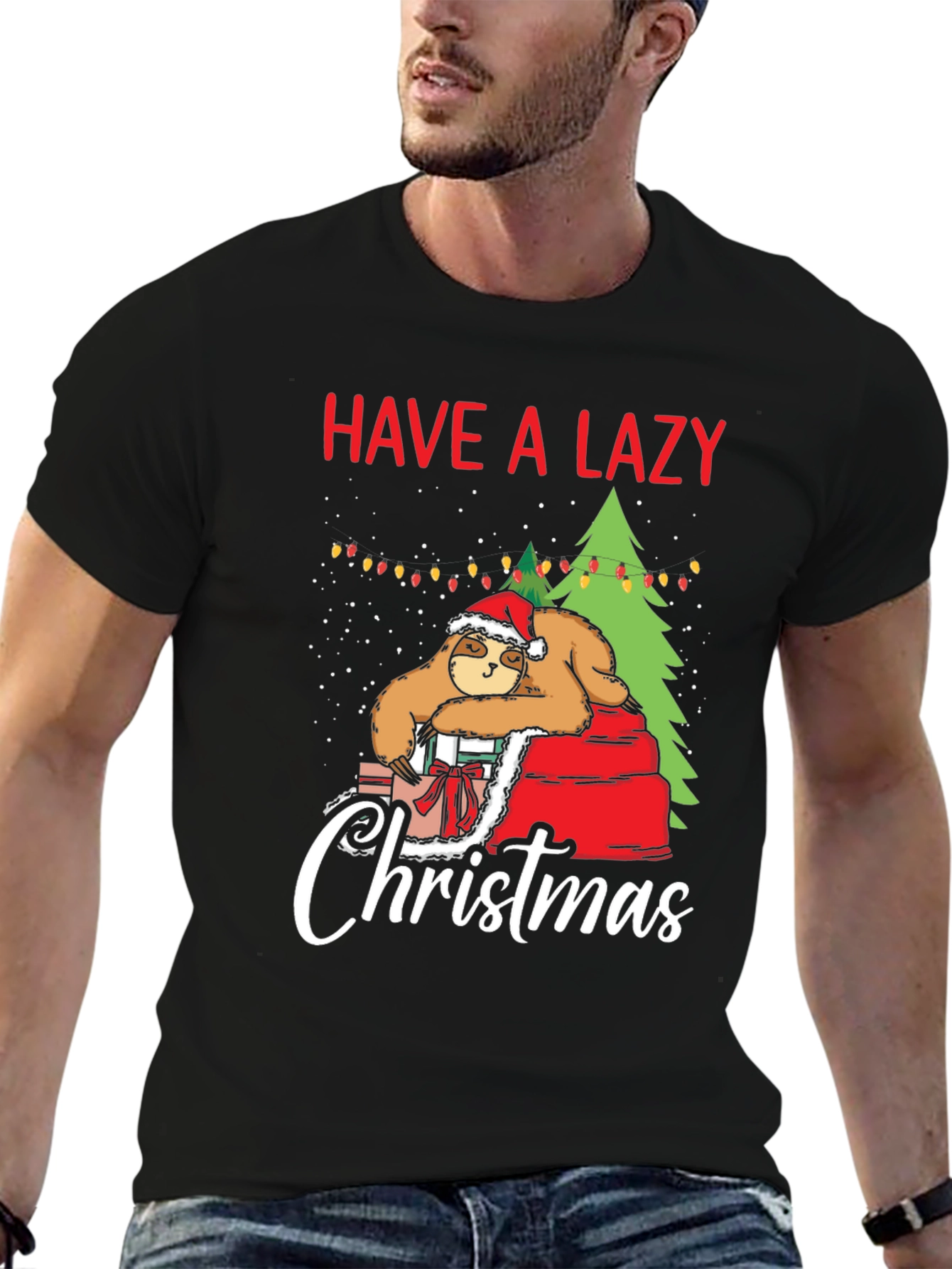 Have a Lazy Christmas Sloth Graphic T-Shirt