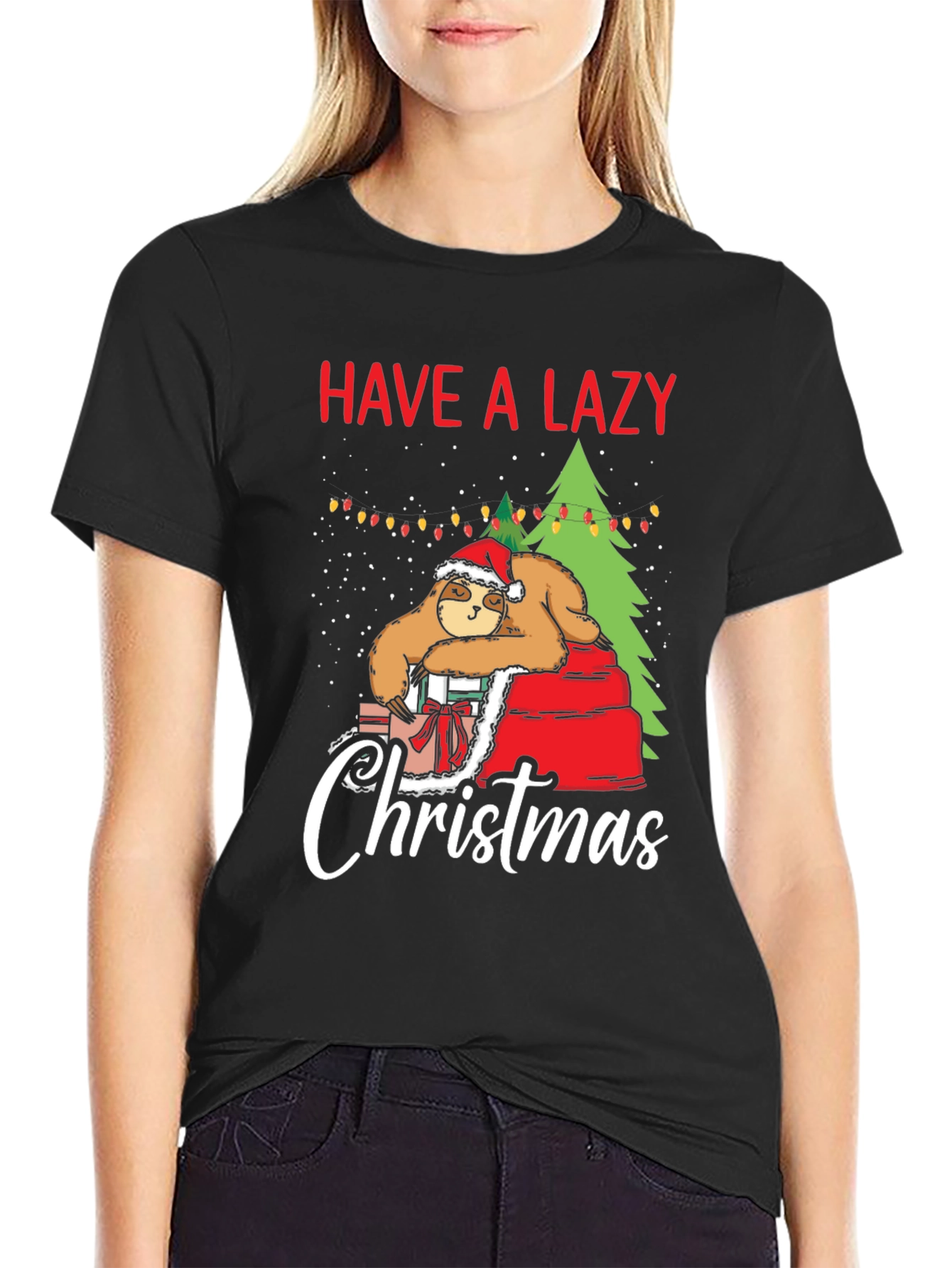 Have a Lazy Christmas Sloth Graphic T-Shirt