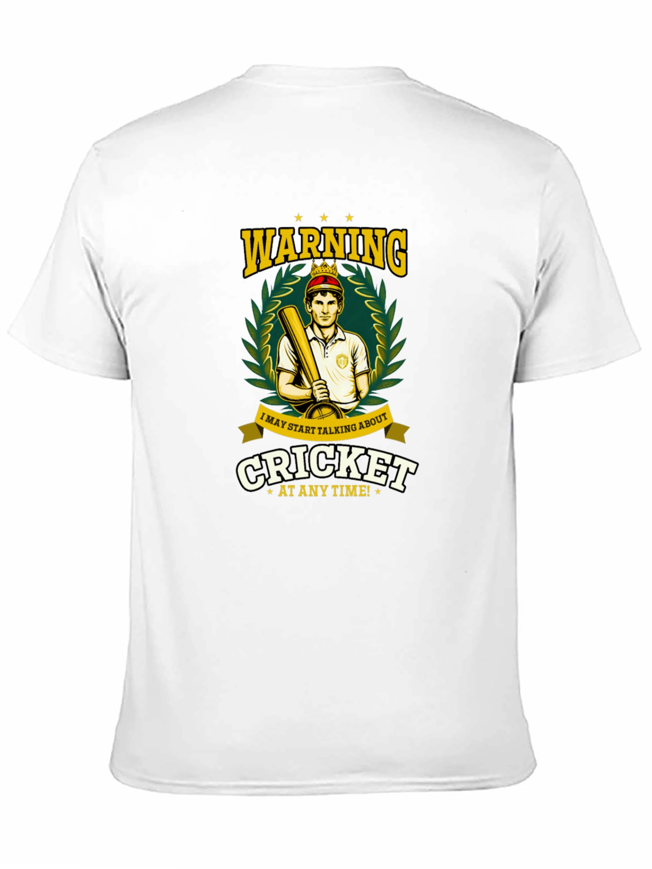 Cricket Fan T-Shirt - Warning: May Start Talking Cricket!