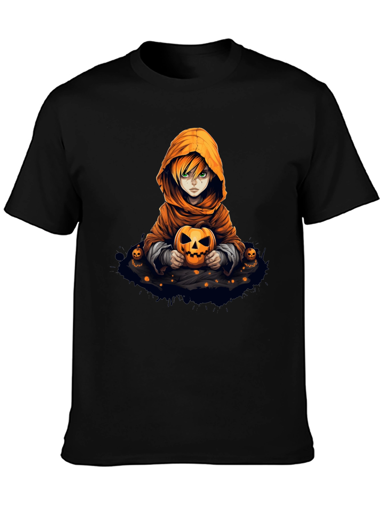 Halloween Anime Character Pumpkin T-Shirt
