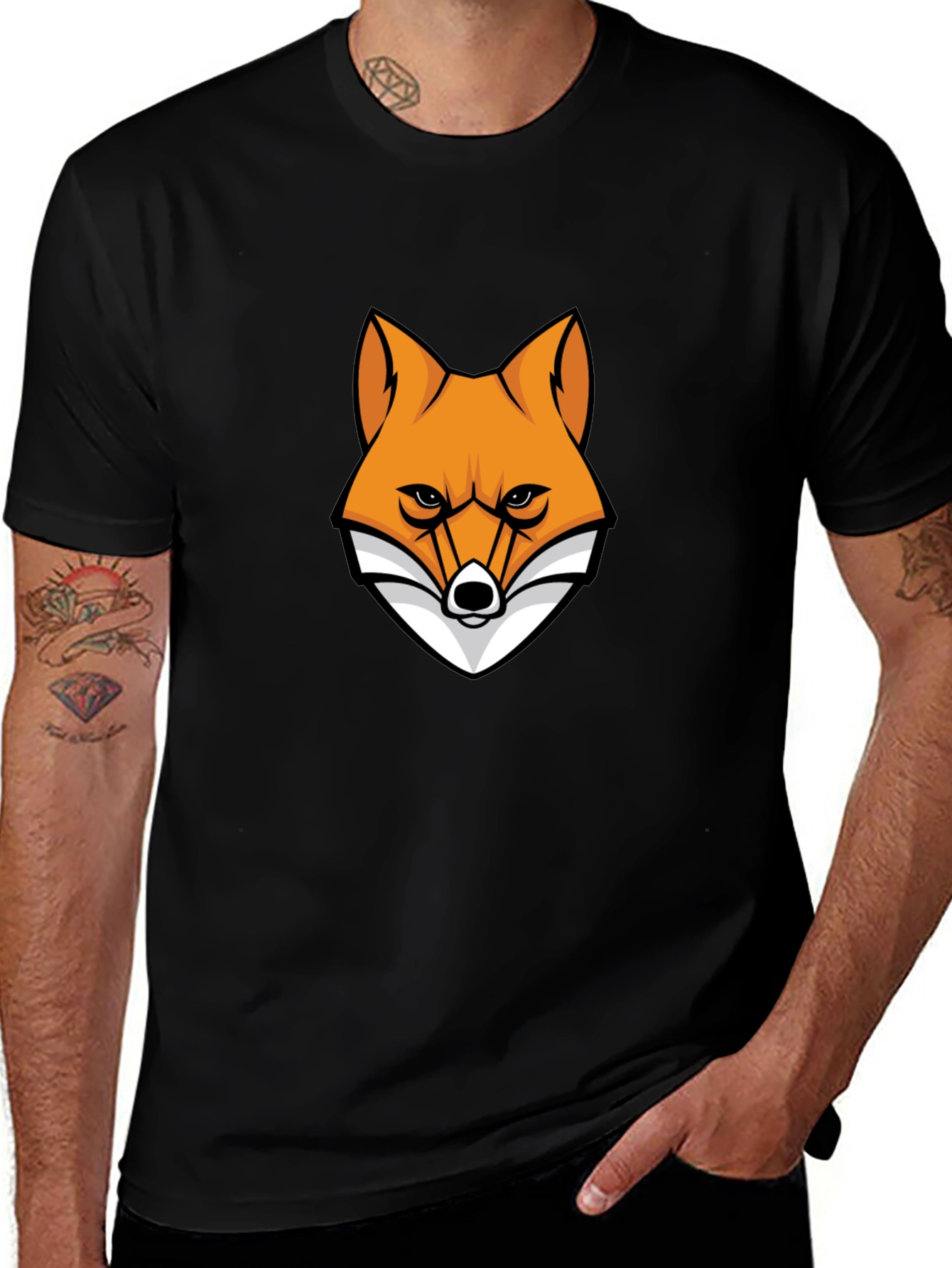 Fox Graphic T-Shirt - Mens Black Tee