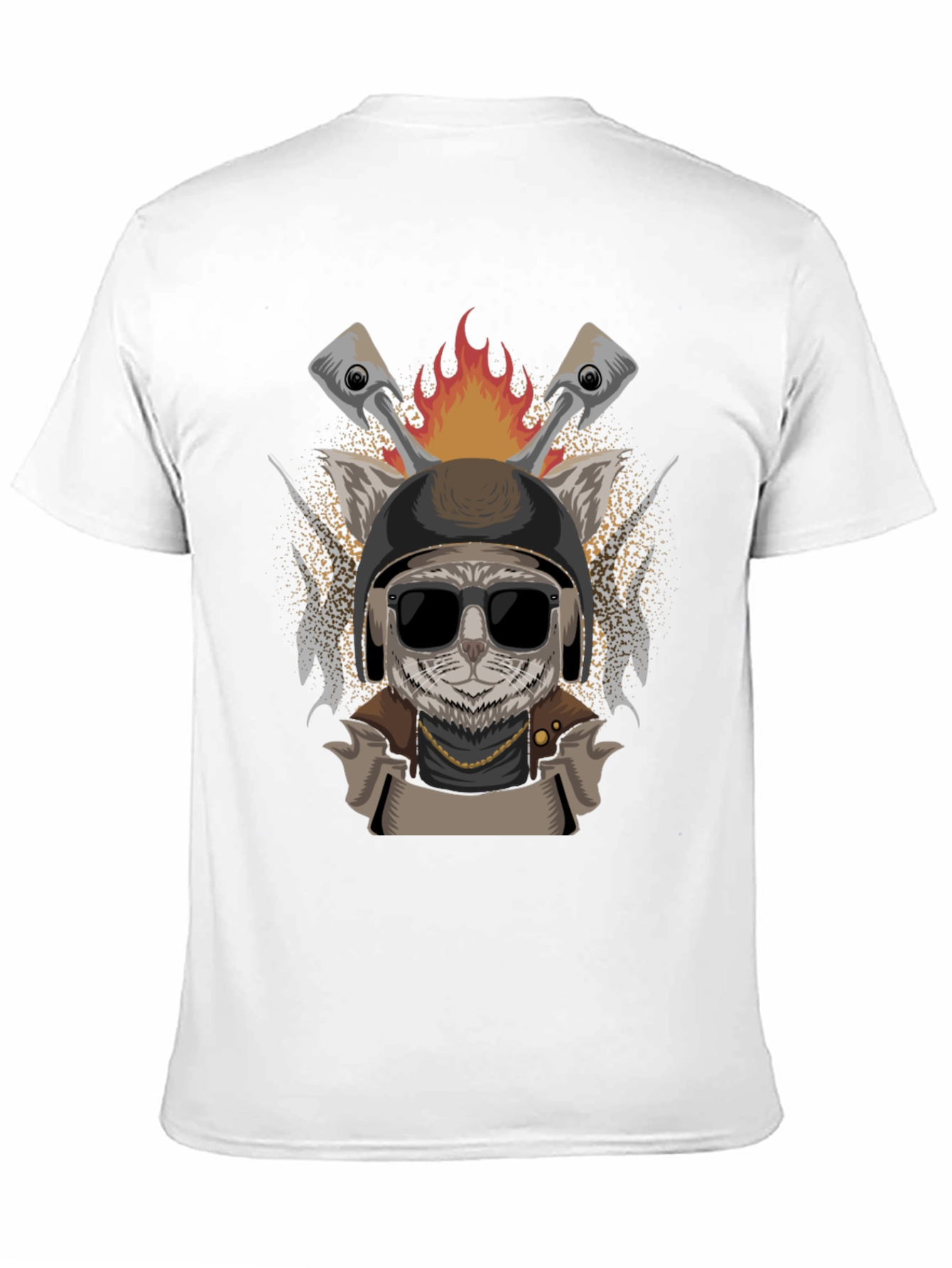Biker Cat Graphic T-Shirt - Cool & Edgy Design