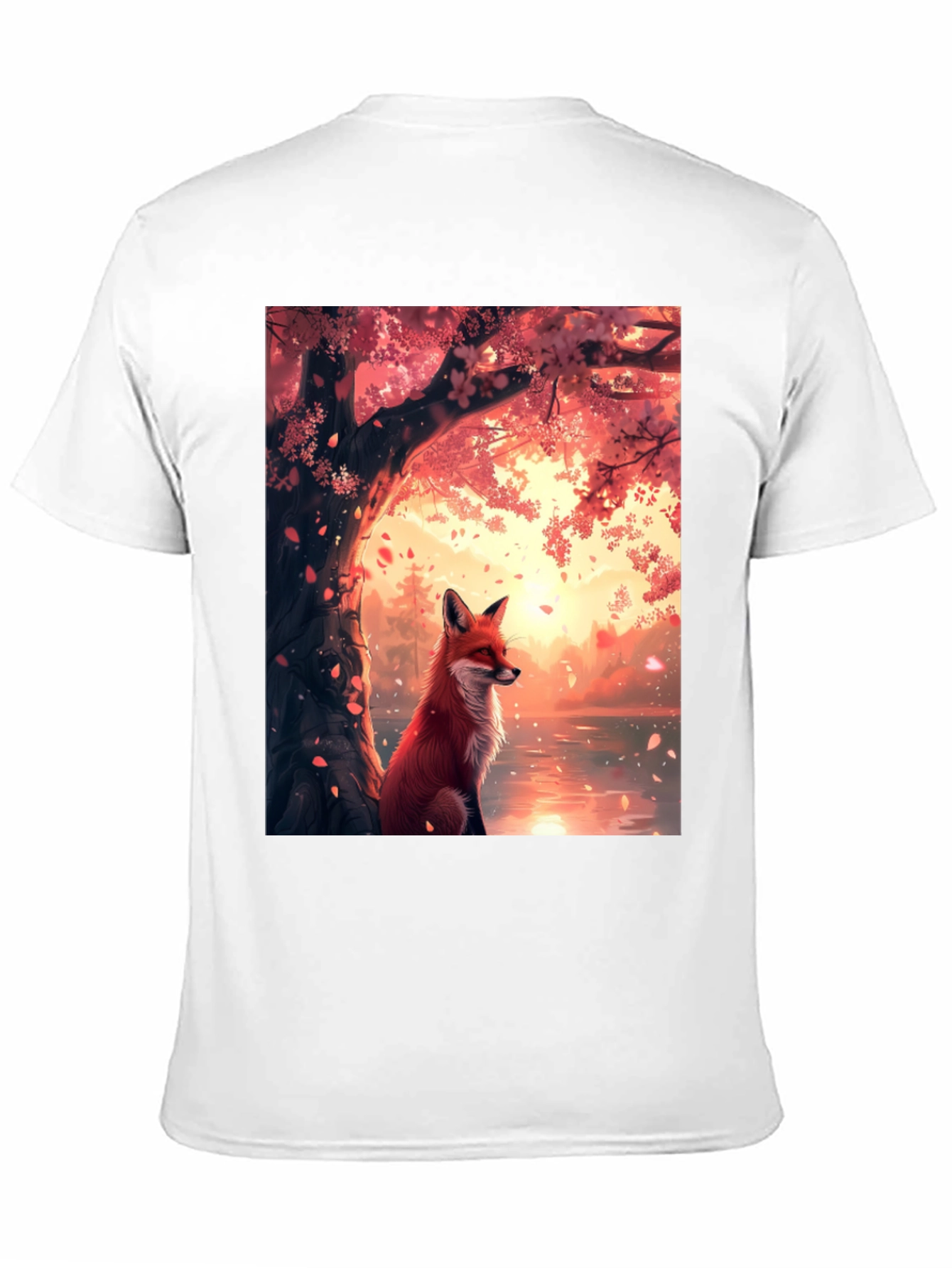 Fox and Cherry Blossom T-Shirt