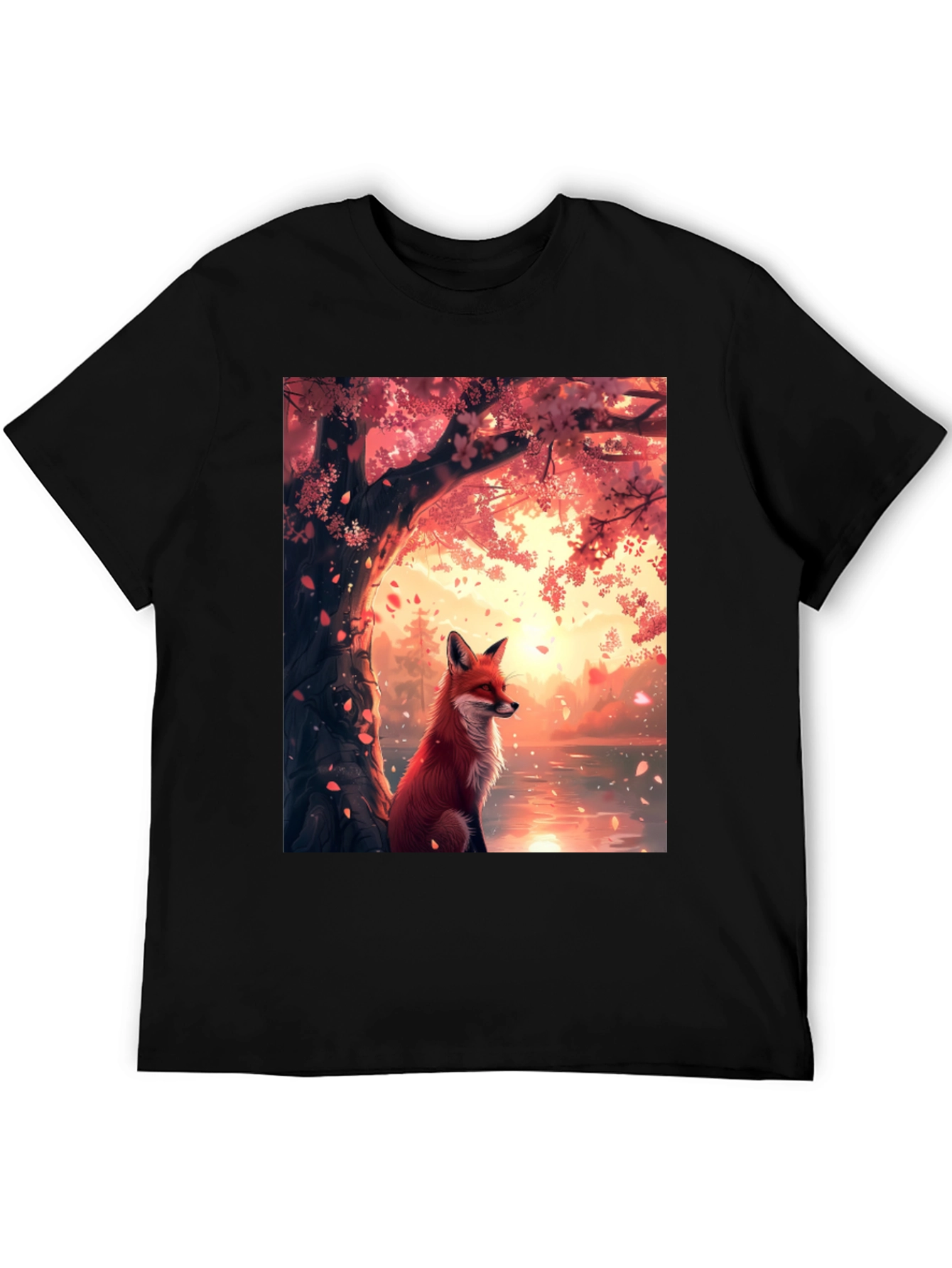 Fox and Cherry Blossom T-Shirt