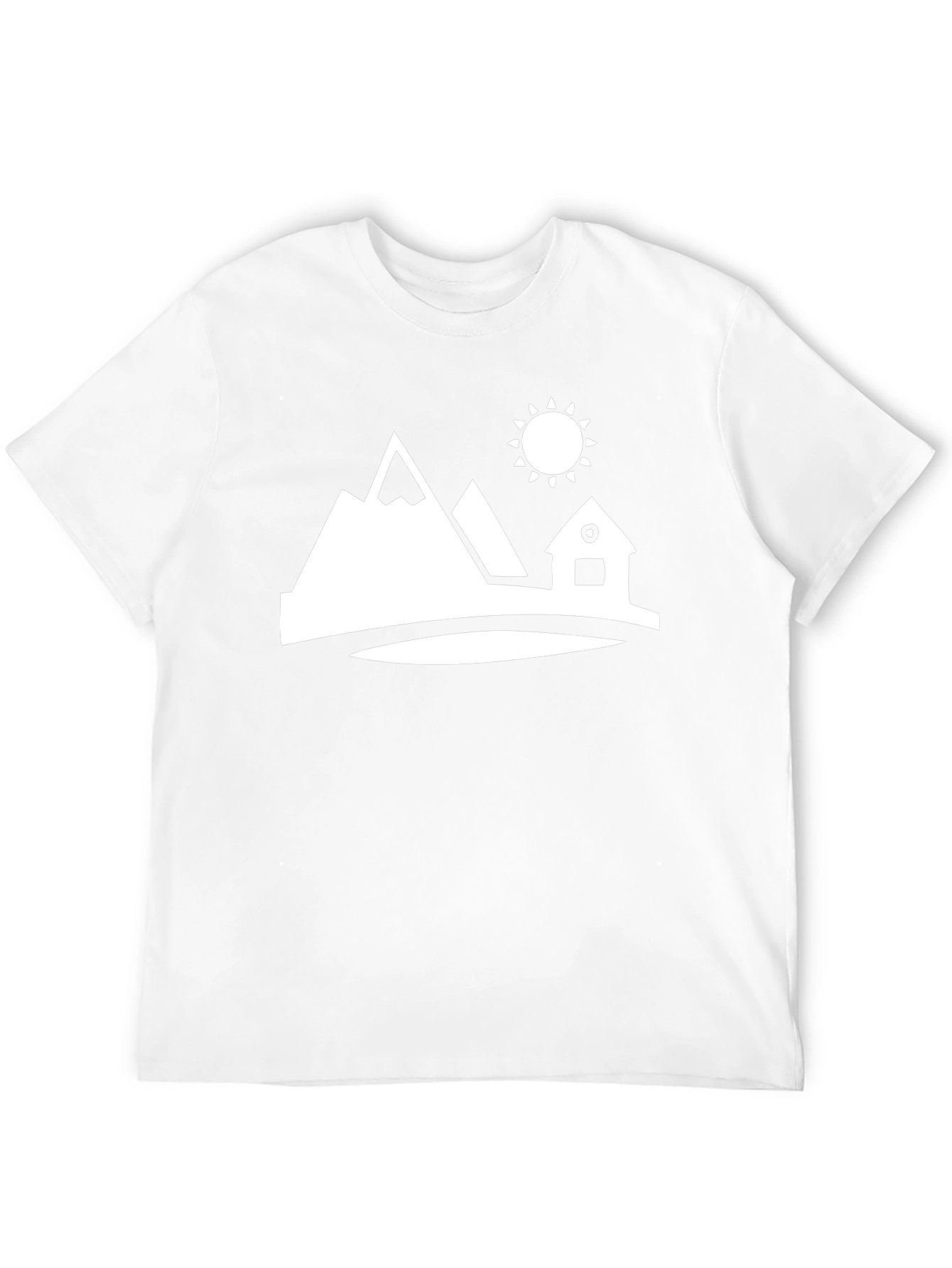 Mountain Cabin Graphic Tee - Black Cotton Shirt