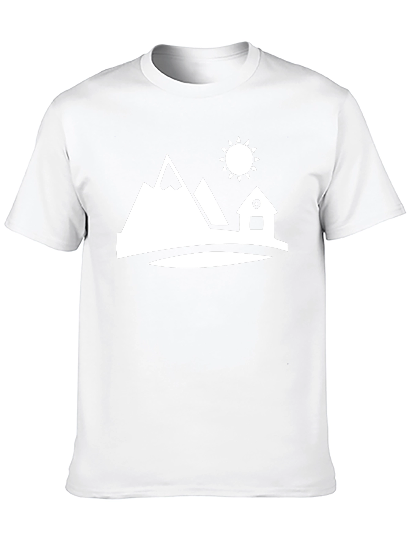 Mountain Cabin Graphic Tee - Black Cotton Shirt