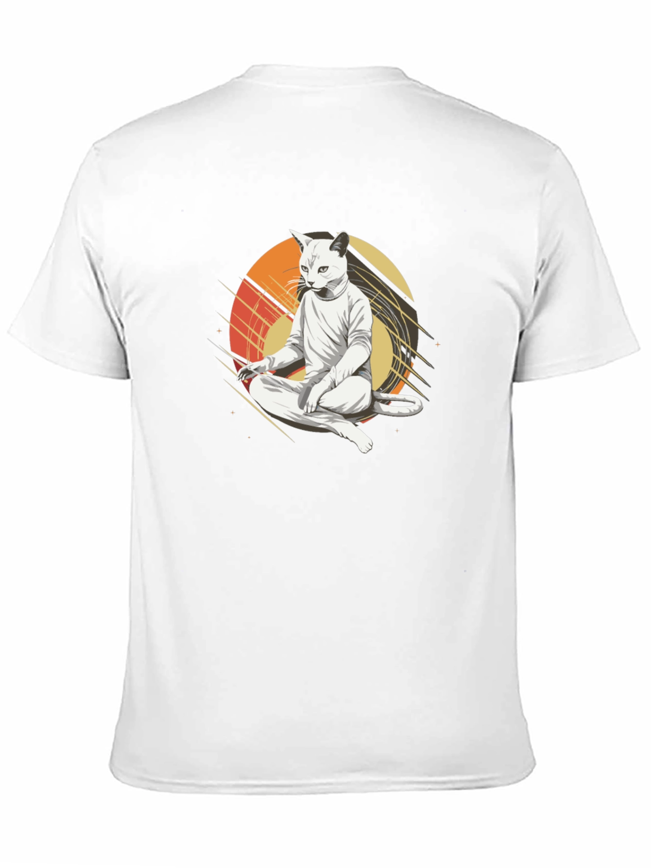 Zen Cat T-Shirt - Meditating Feline Tee