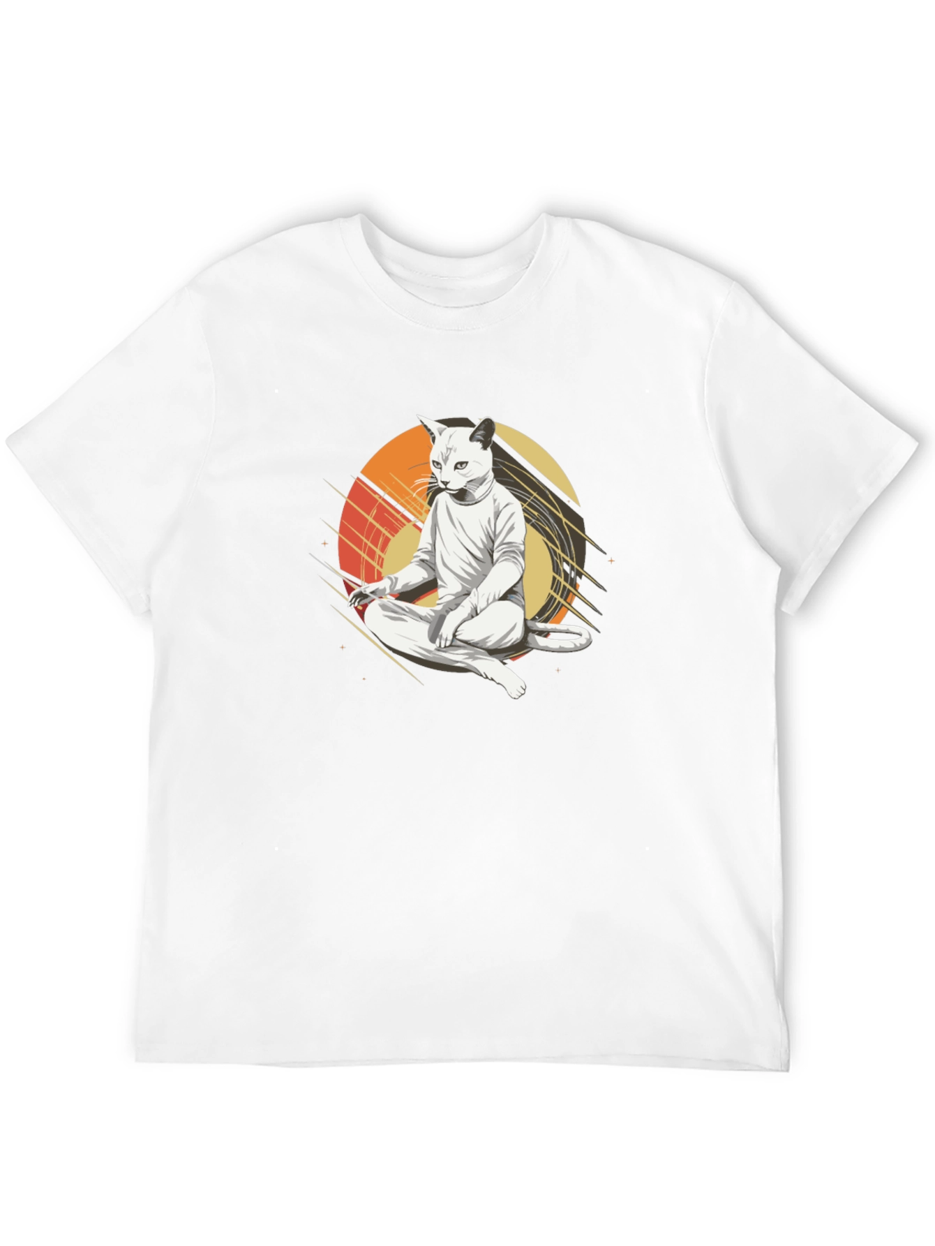 Zen Cat T-Shirt - Meditating Feline Tee