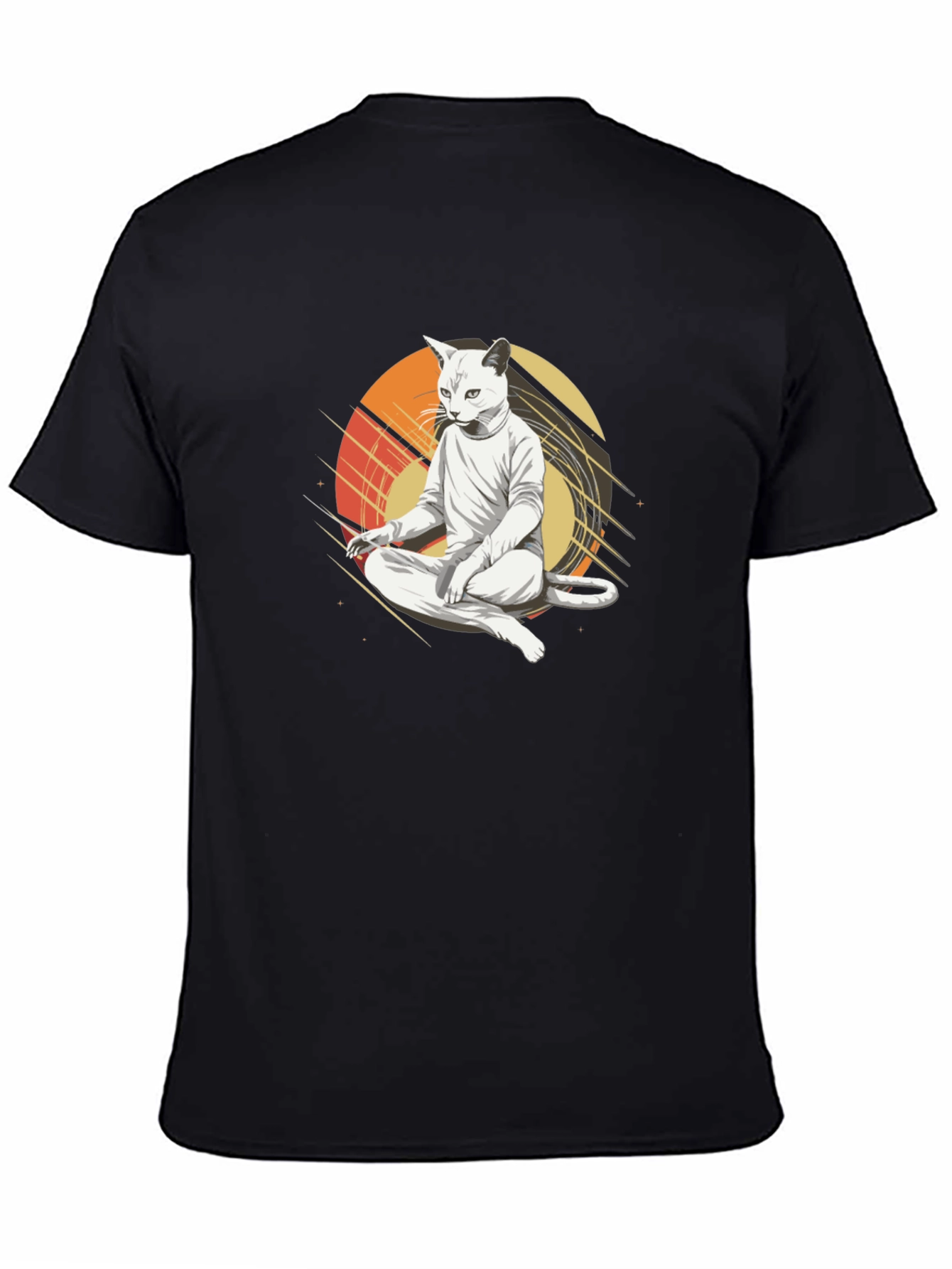 Zen Cat T-Shirt - Meditating Feline Tee