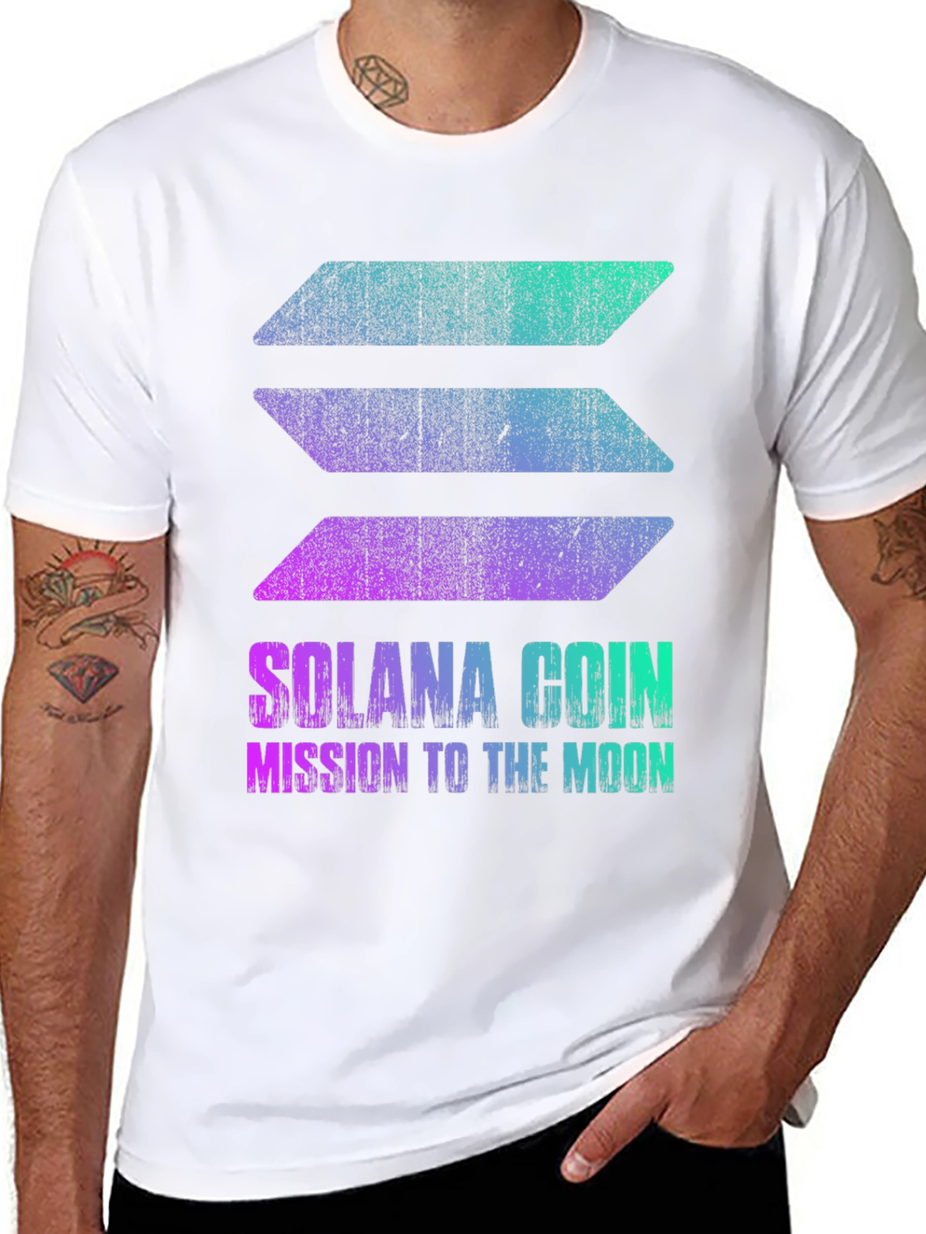 Solana Coin Mission to the Moon T-Shirt