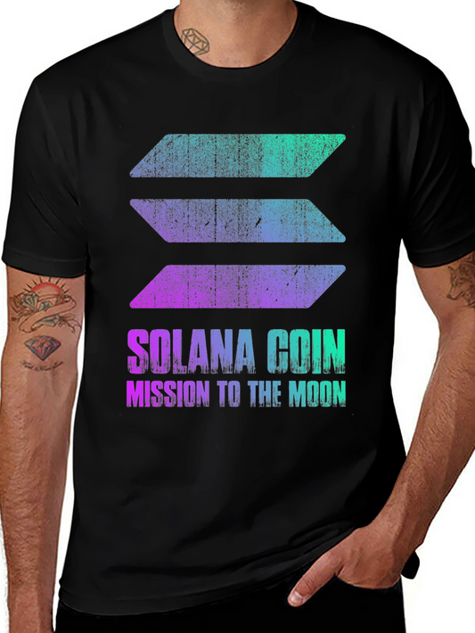 Solana Coin Mission to the Moon T-Shirt