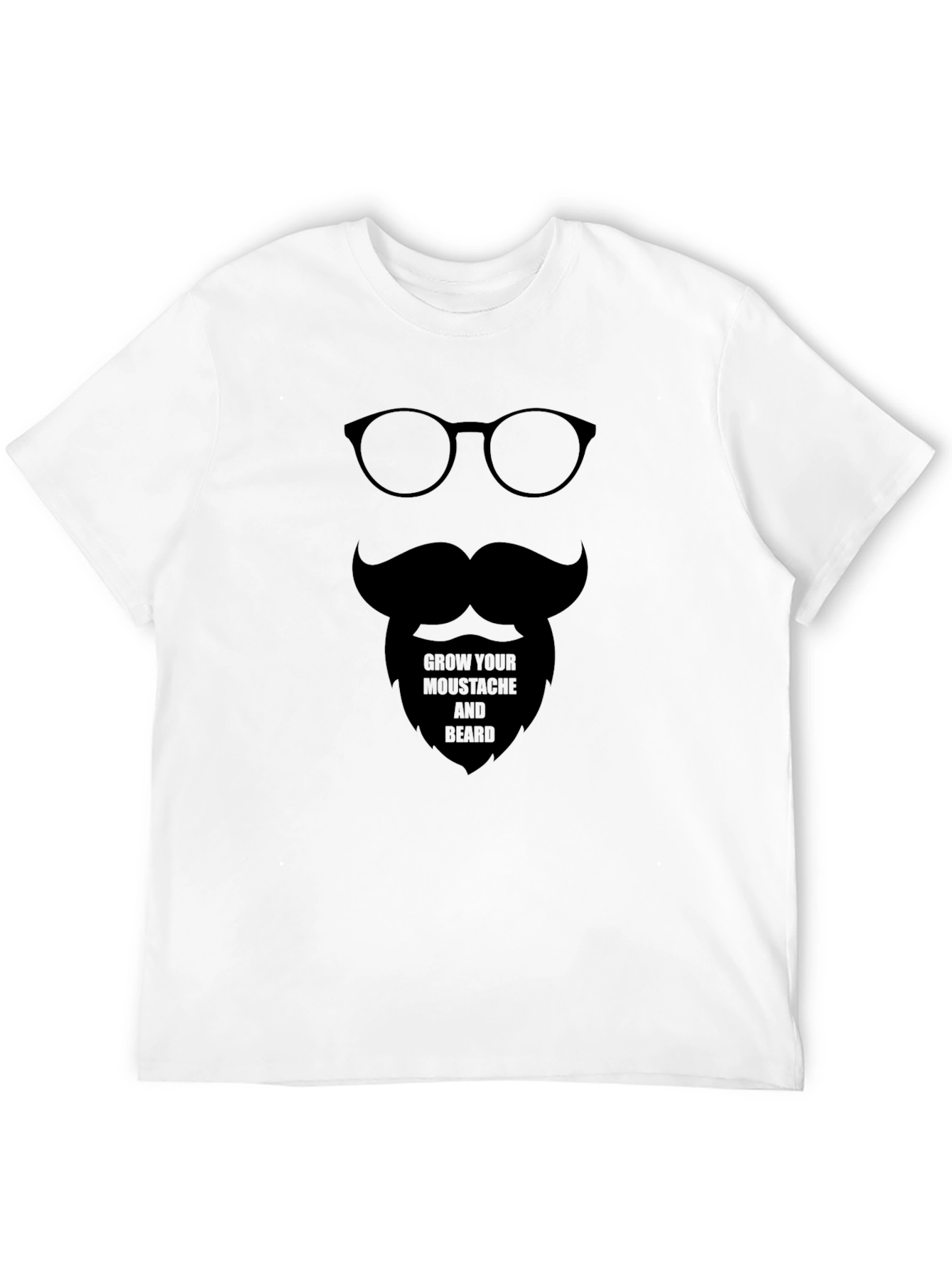 Bearded Man Graphic Tee - Novelty T-Shirt
