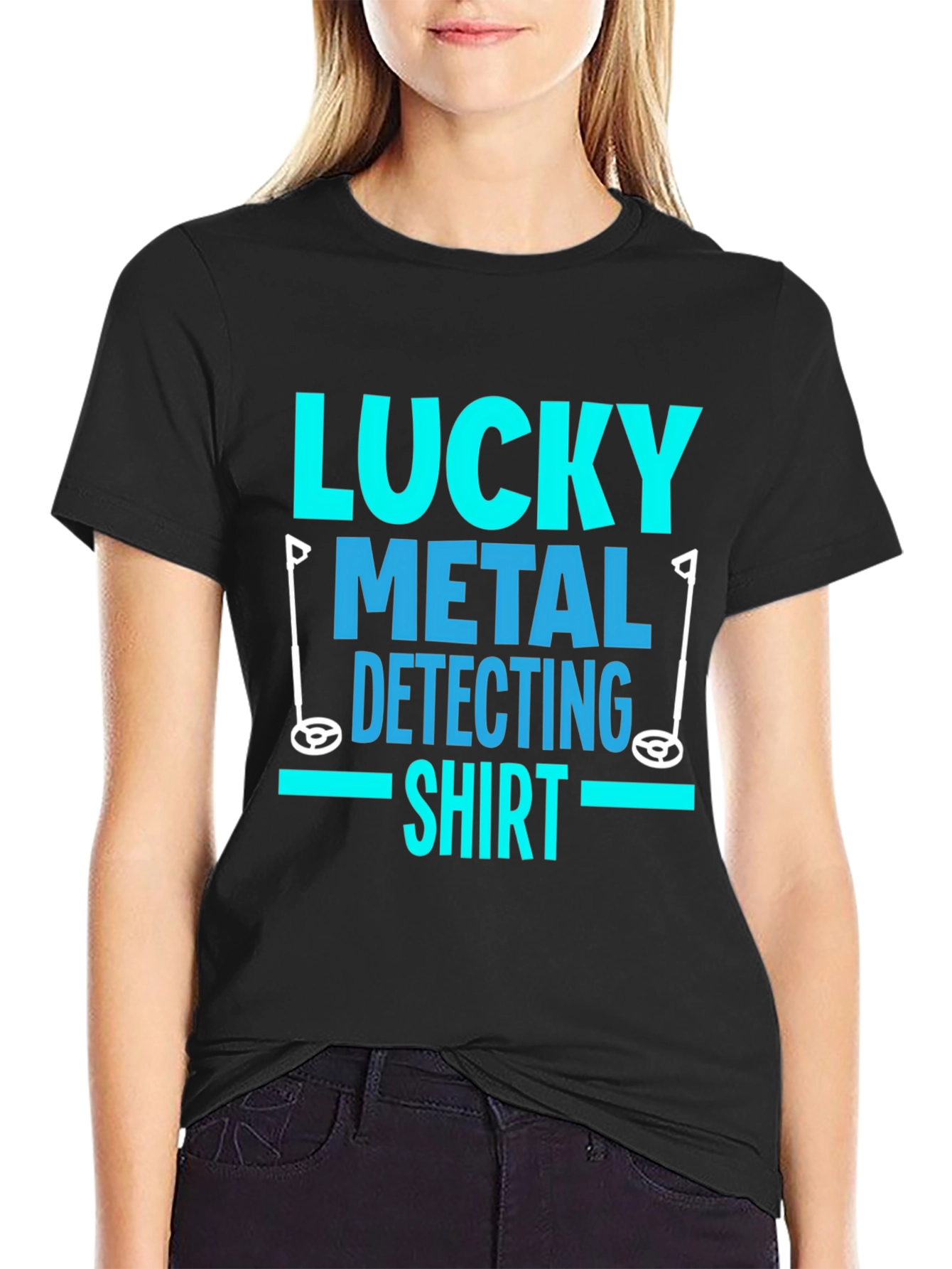 Lucky Metal Detecting Shirt - Black Tee