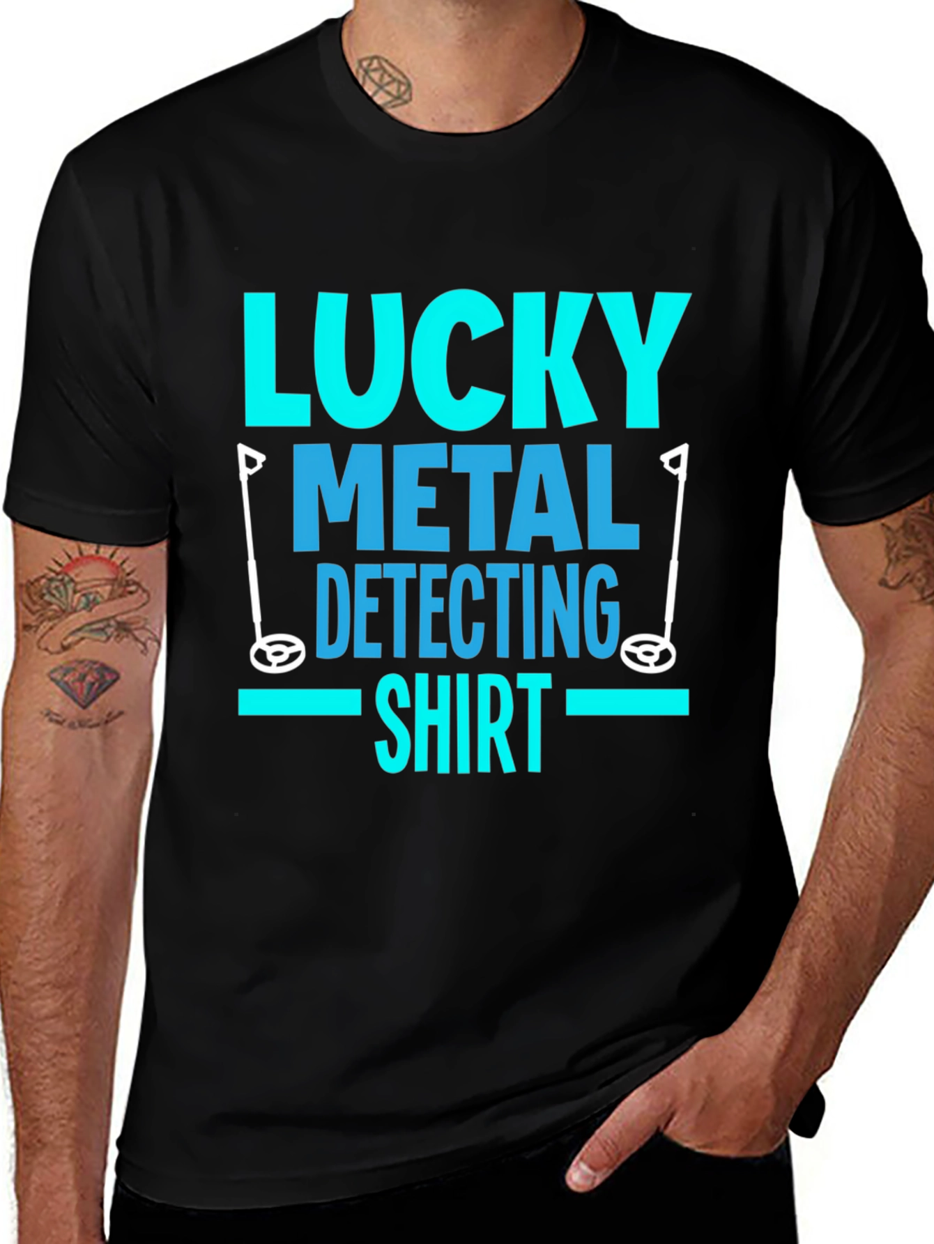 Lucky Metal Detecting Shirt - Black Tee